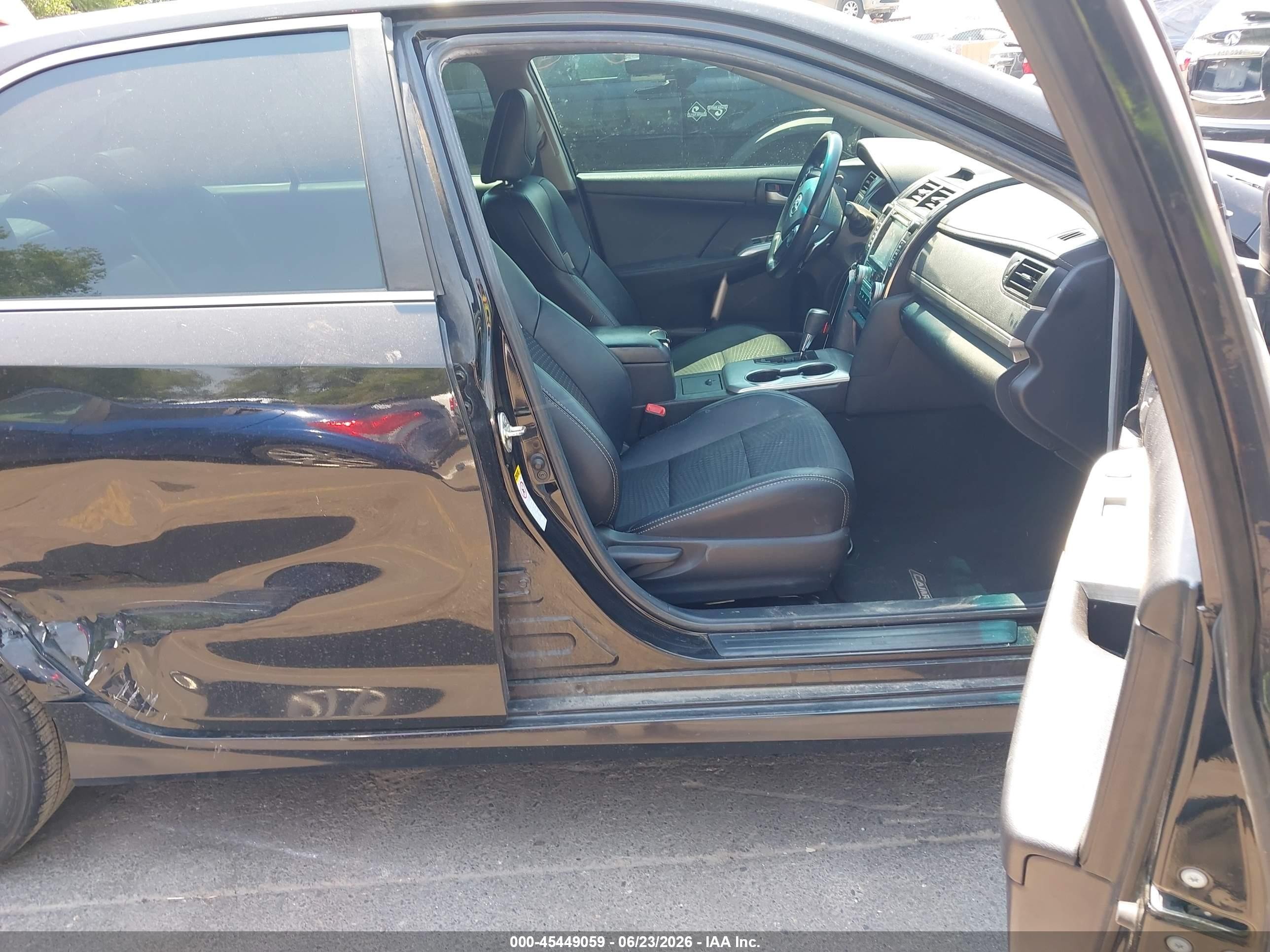 2014 Toyota Camry Se Sport Black vin: 4T1BF1FK7EU806421
