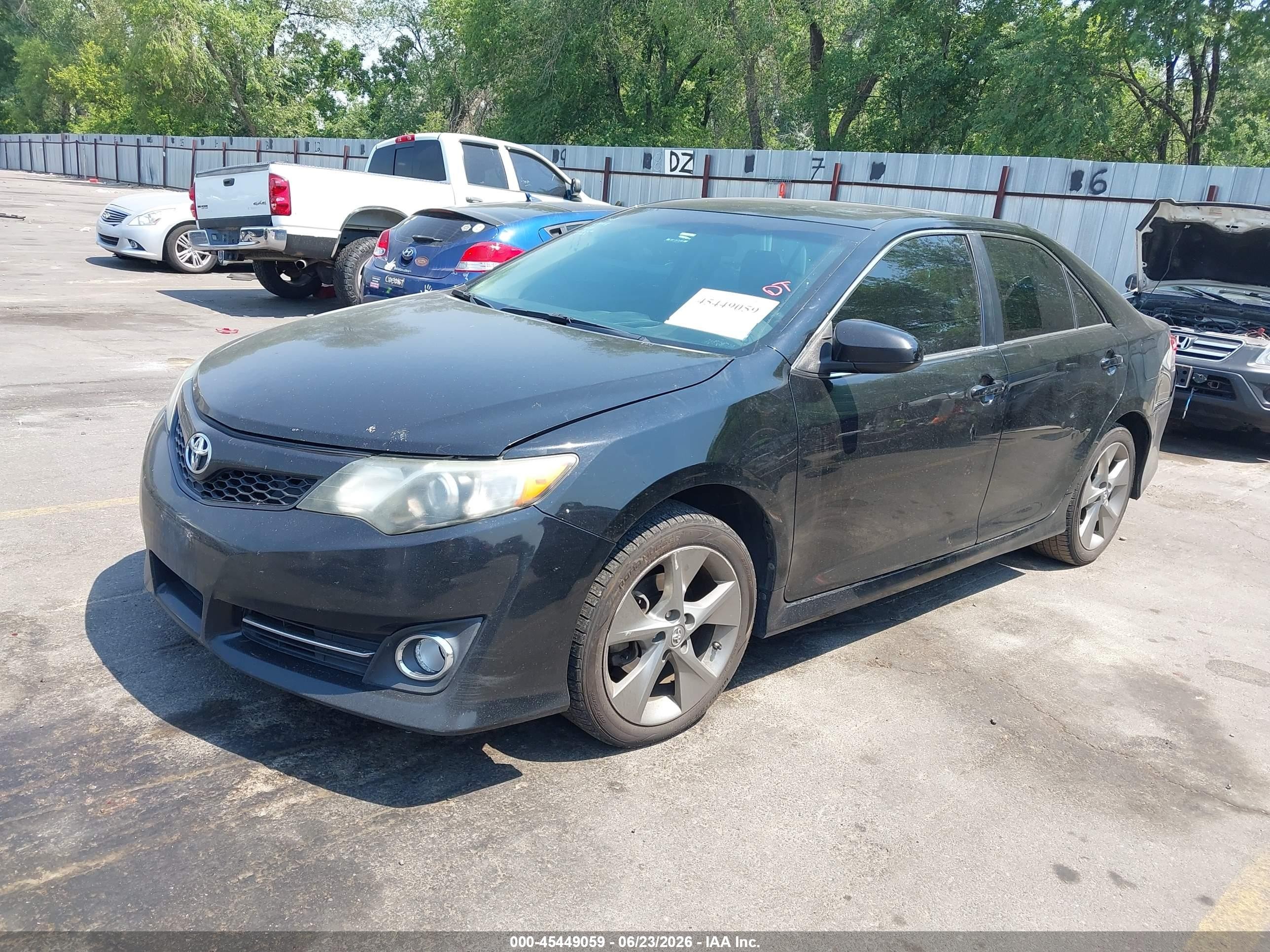 2014 Toyota Camry Se Sport Black vin: 4T1BF1FK7EU806421