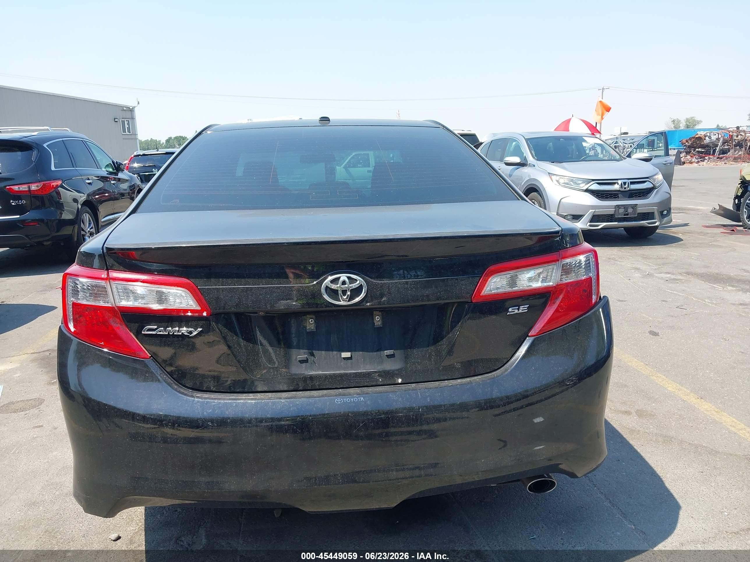 2014 Toyota Camry Se Sport Black vin: 4T1BF1FK7EU806421