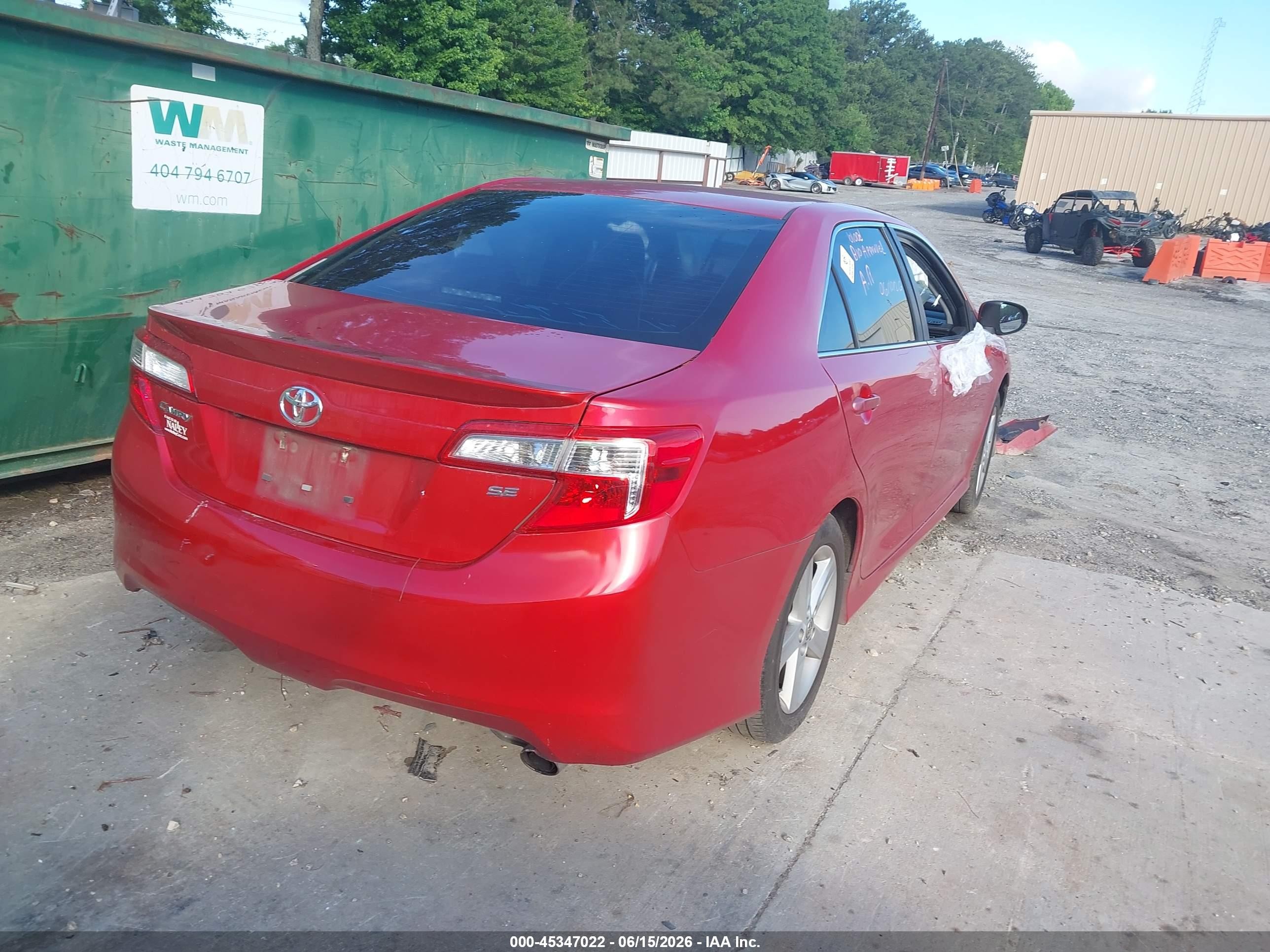 2014 Toyota Camry Se Red vin: 4T1BF1FK7EU822750