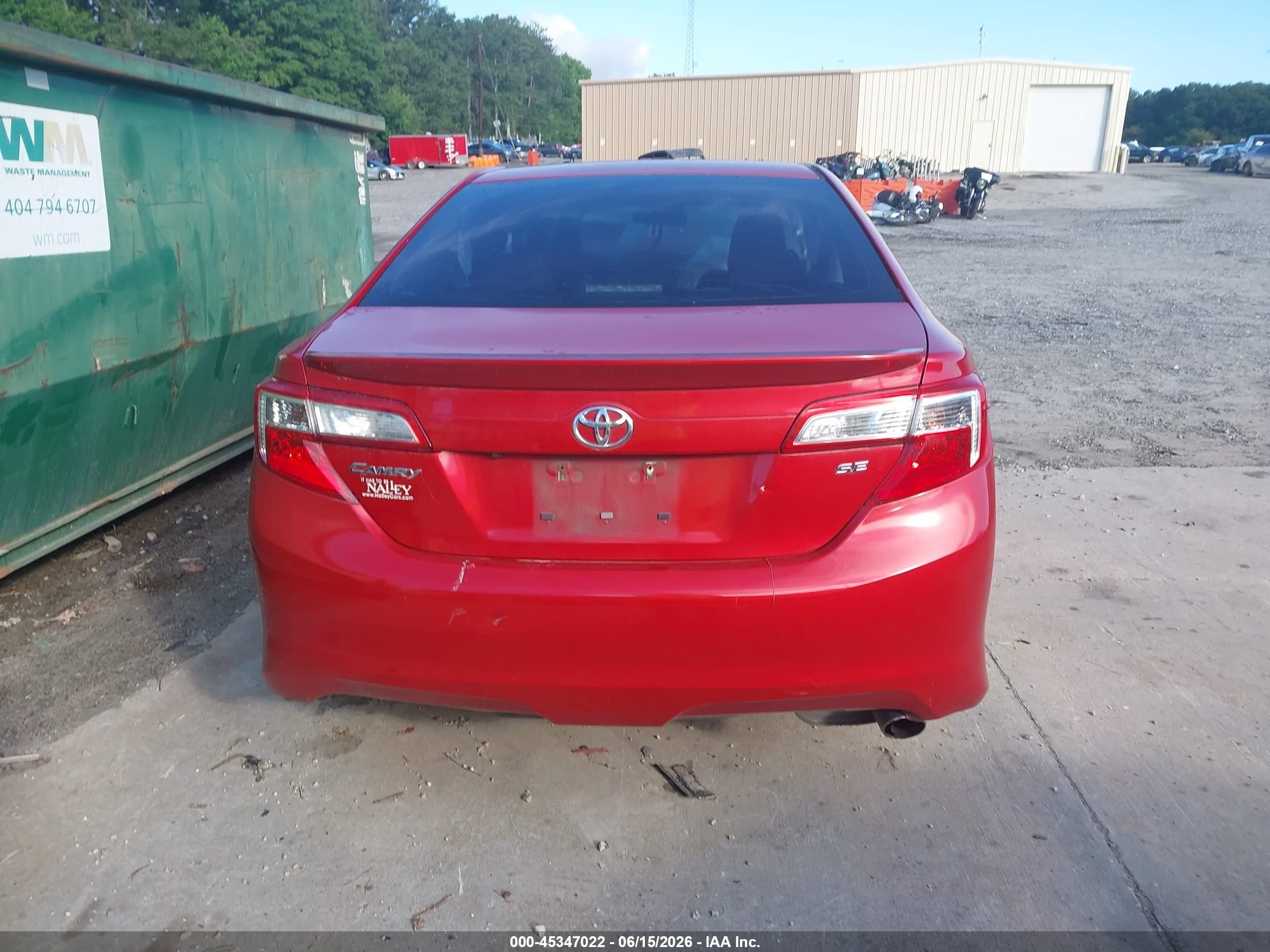 2014 Toyota Camry Se Red vin: 4T1BF1FK7EU822750