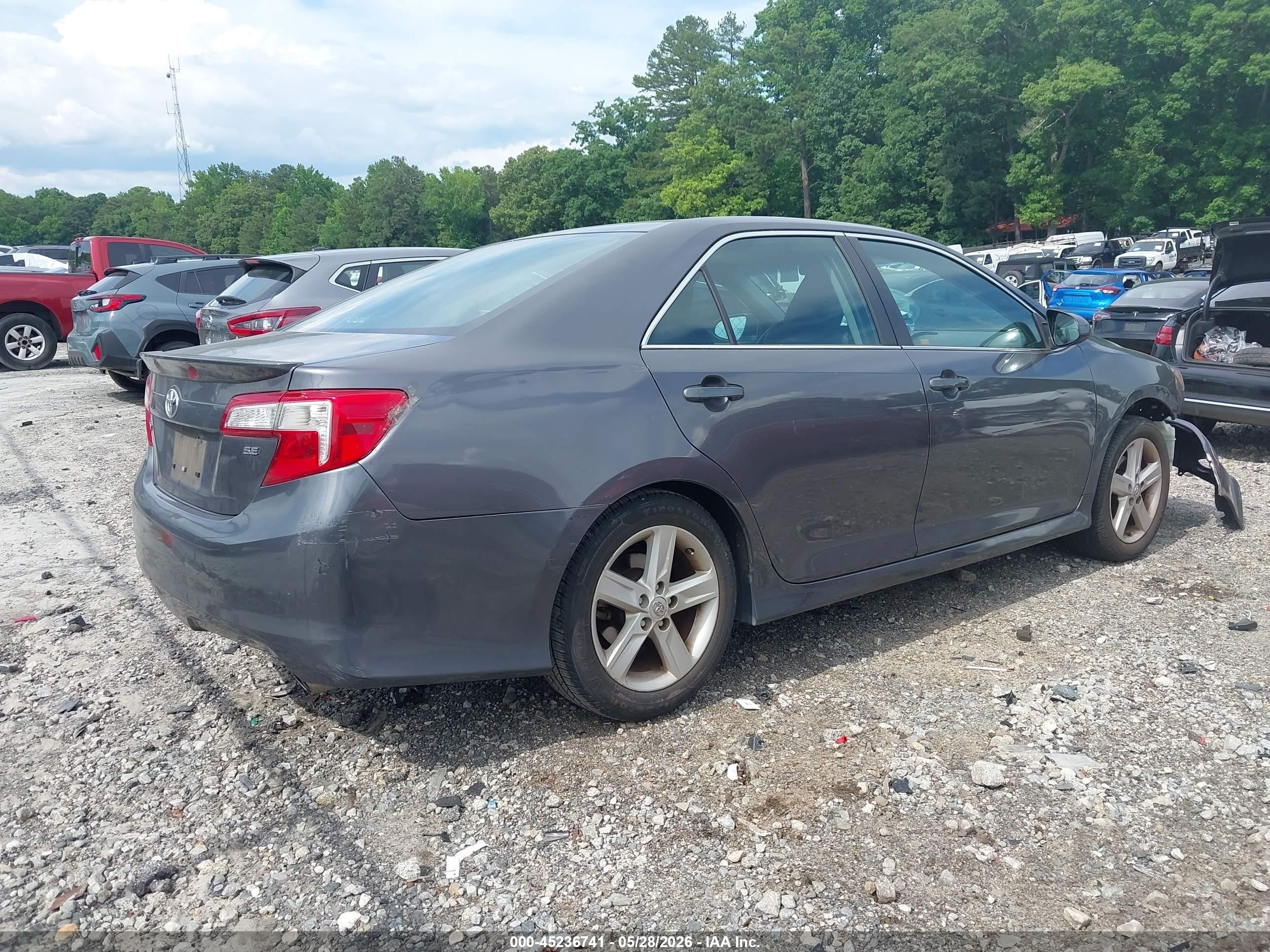 2014 Toyota Camry Se Gray vin: 4T1BF1FK7EU843565