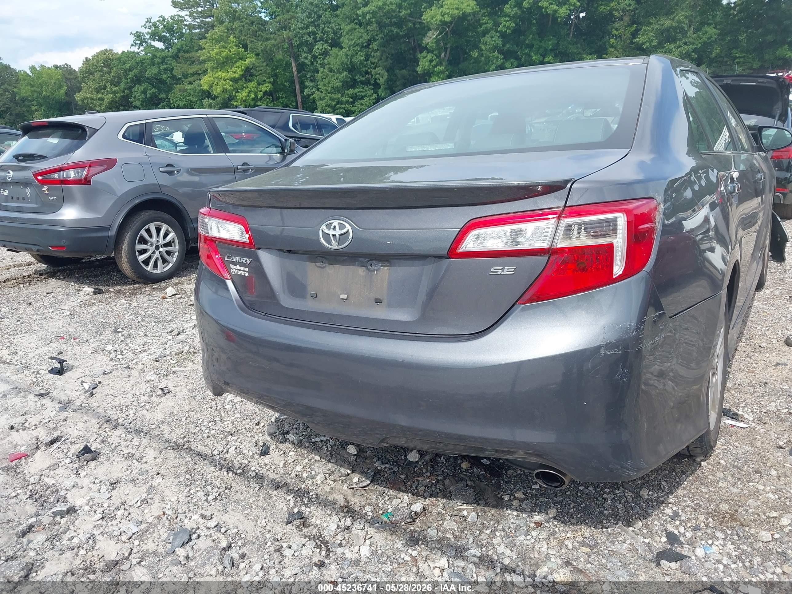 2014 Toyota Camry Se Gray vin: 4T1BF1FK7EU843565