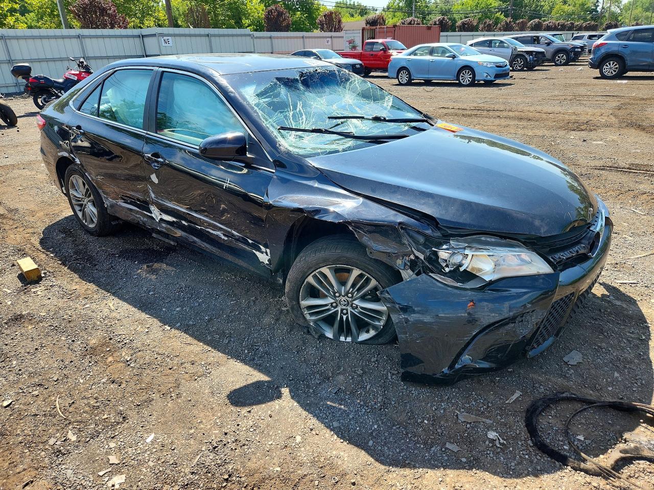 2015 Toyota Camry Se Черный vin: 4T1BF1FK7FU004503