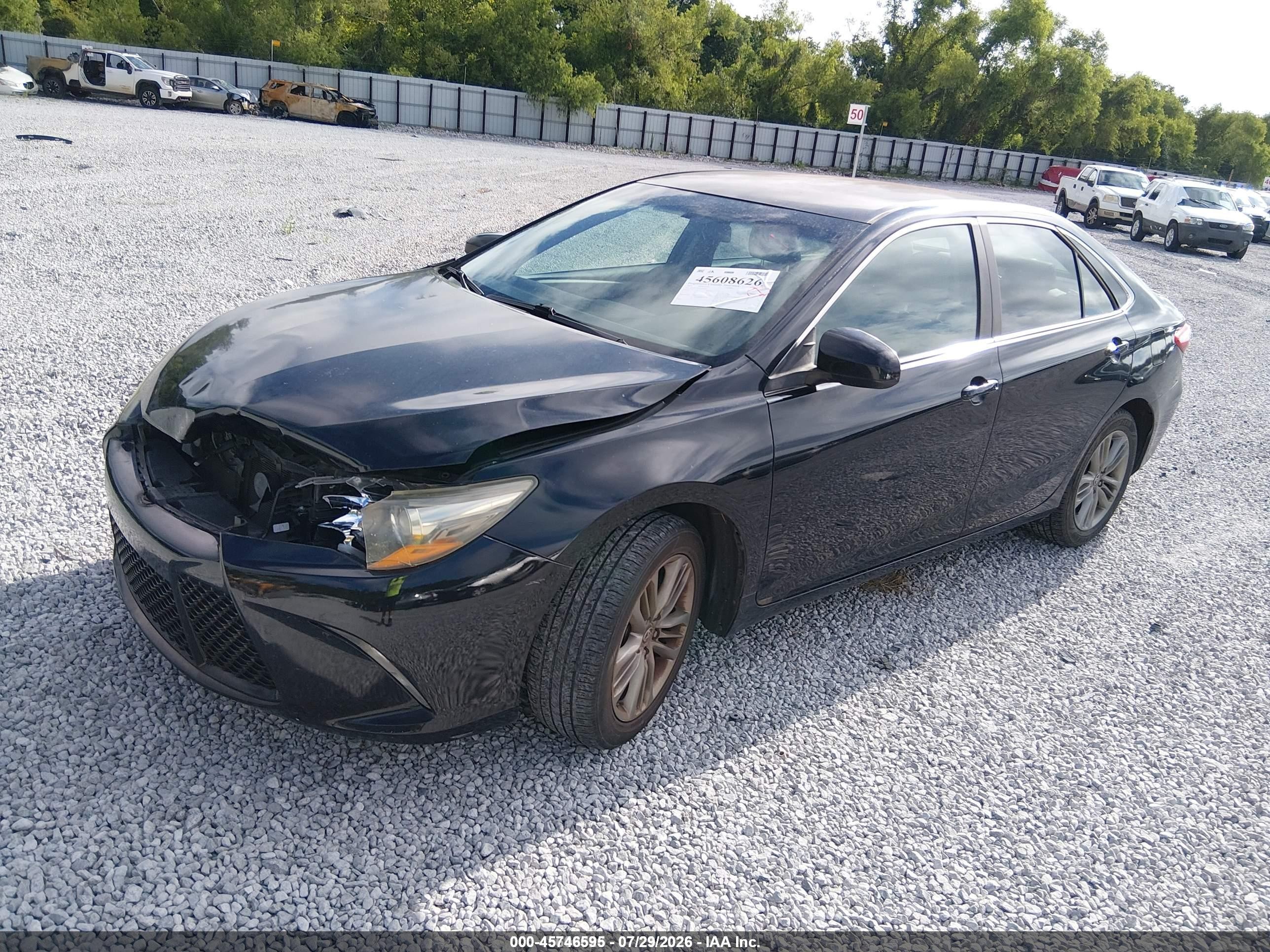 2015 Toyota Camry Se Черный vin: 4T1BF1FK7FU009023