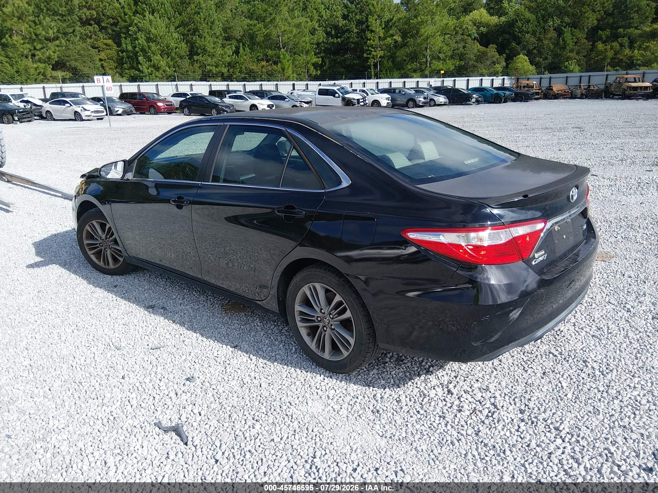 2015 Toyota Camry Se Черный vin: 4T1BF1FK7FU009023