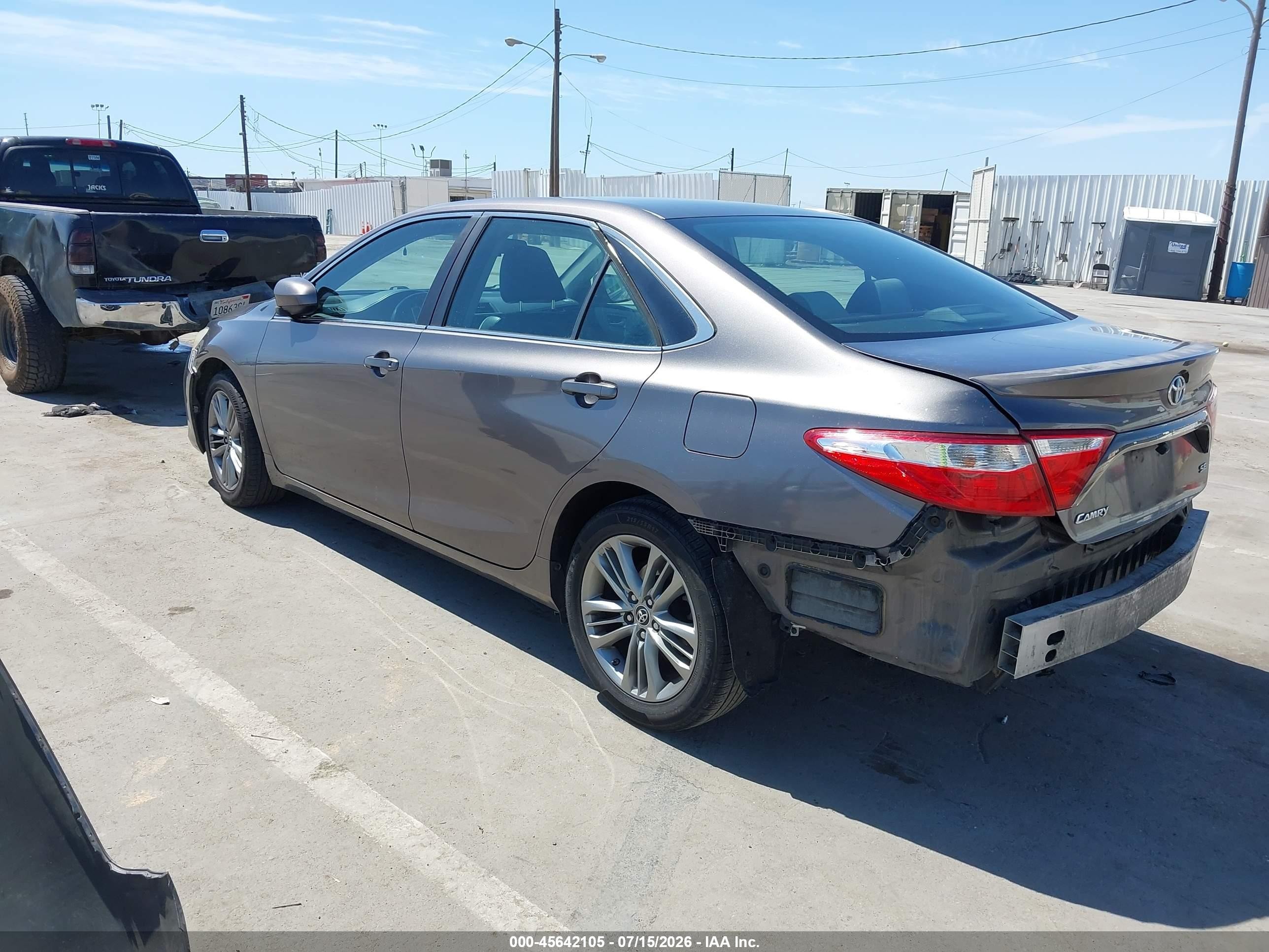 2015 Toyota Camry Se Gray vin: 4T1BF1FK7FU024542