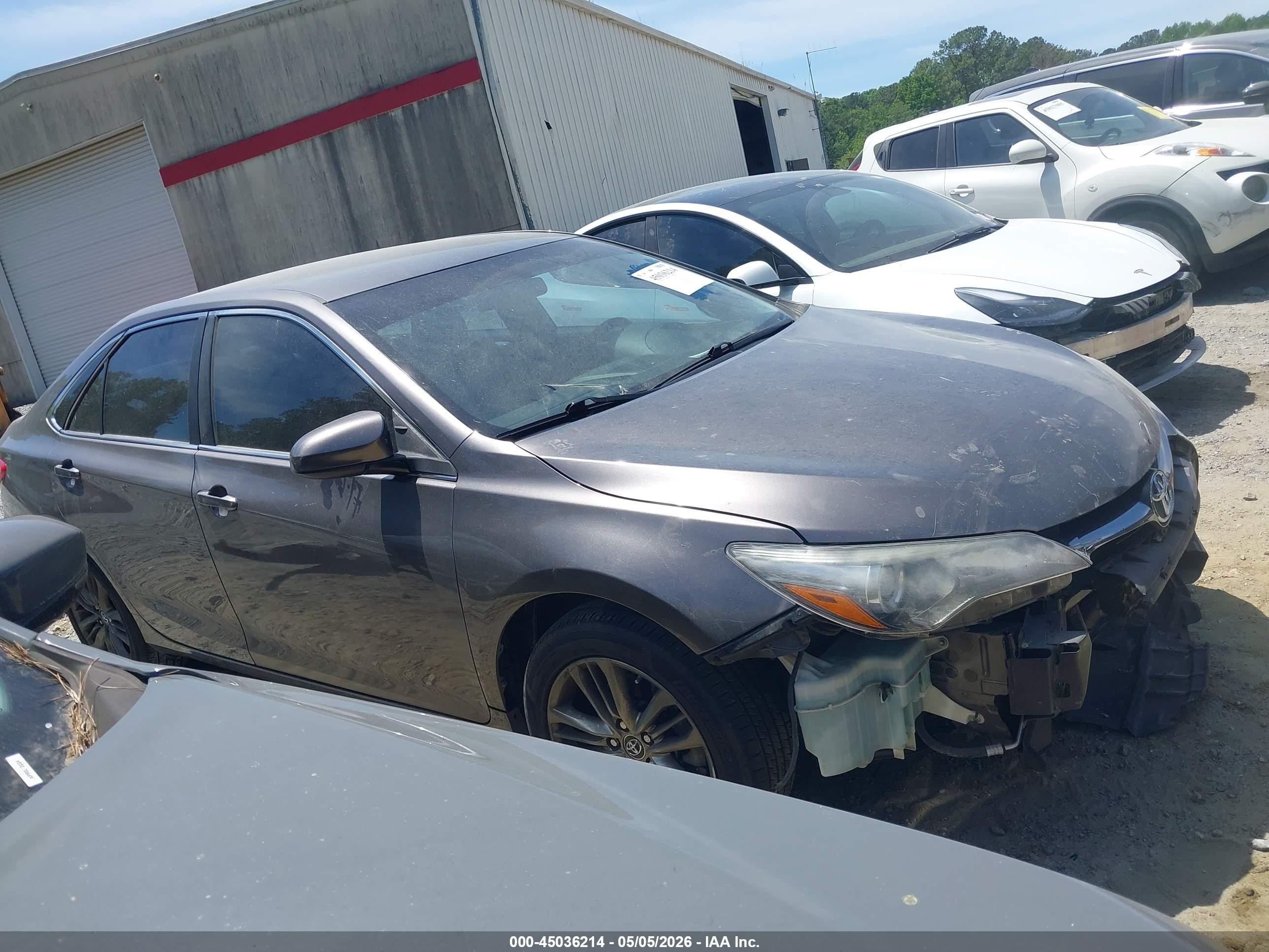 2015 Toyota Camry Se Серый vin: 4T1BF1FK7FU027103
