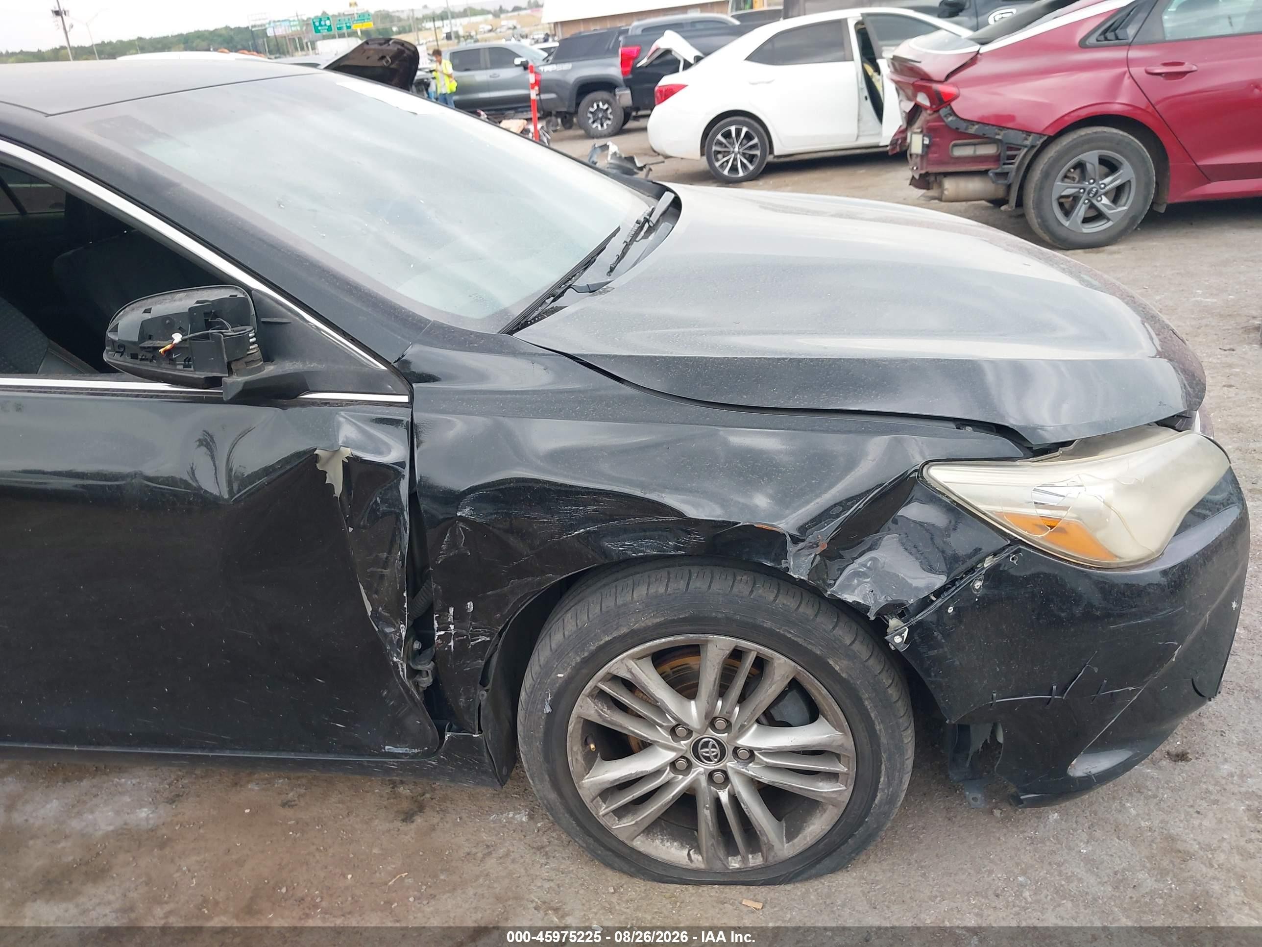 2015 Toyota Camry Se Черный vin: 4T1BF1FK7FU030454