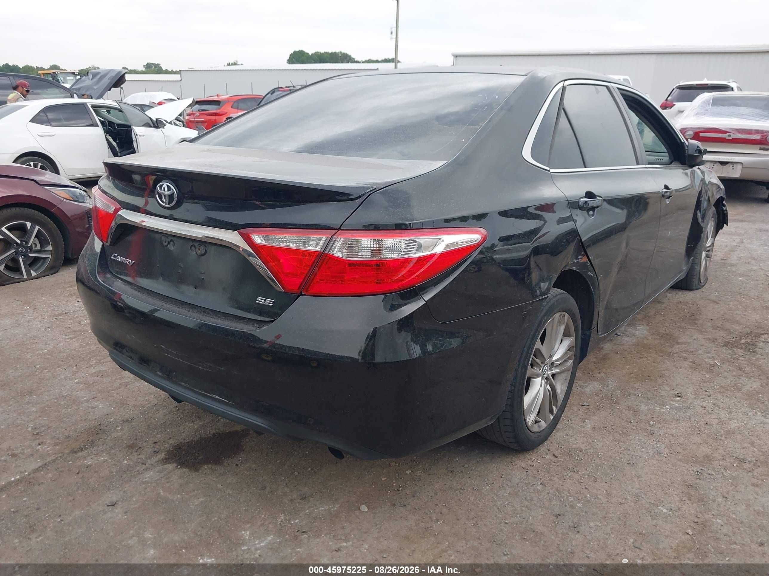 2015 Toyota Camry Se Черный vin: 4T1BF1FK7FU030454