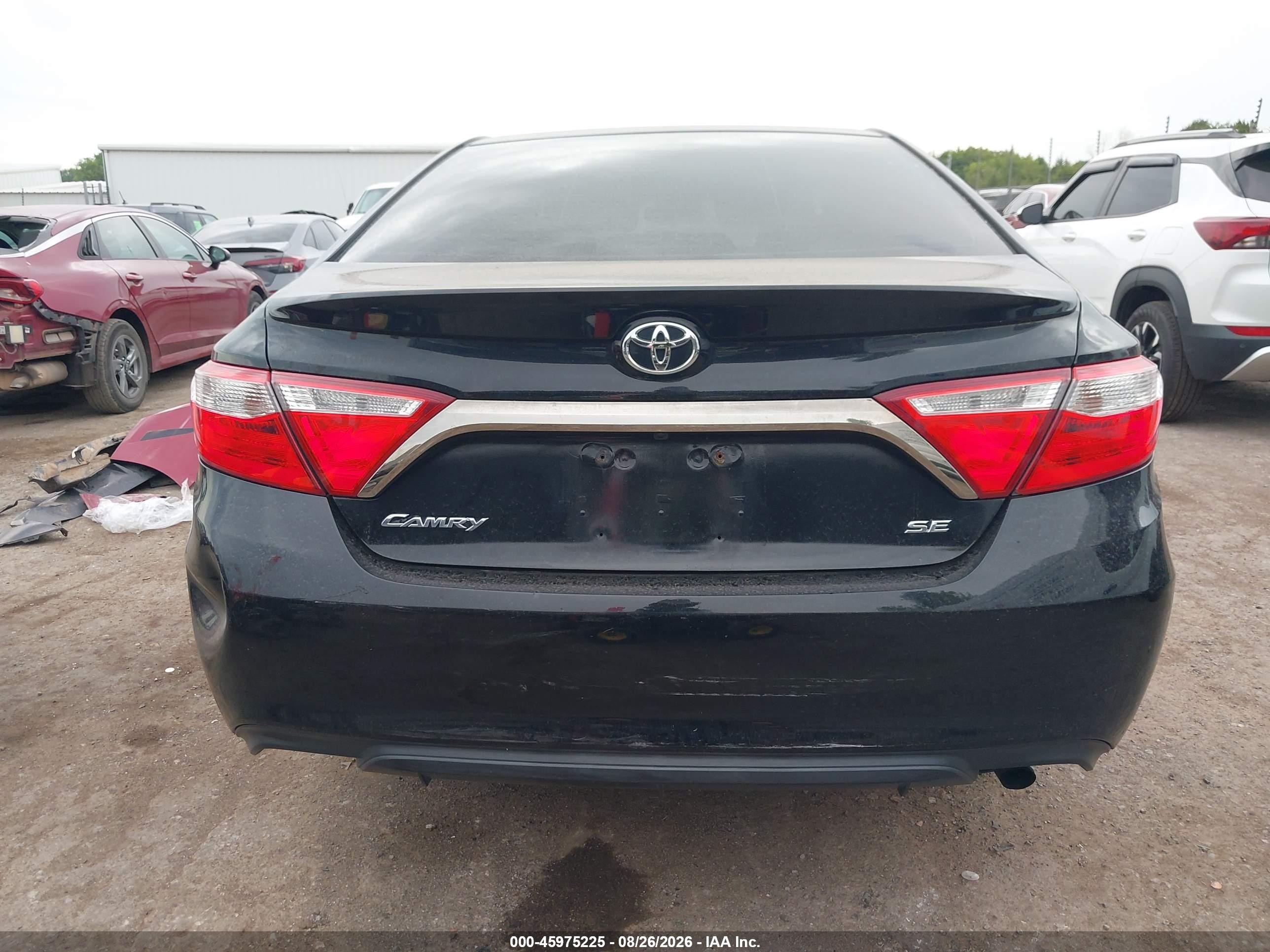 2015 Toyota Camry Se Черный vin: 4T1BF1FK7FU030454