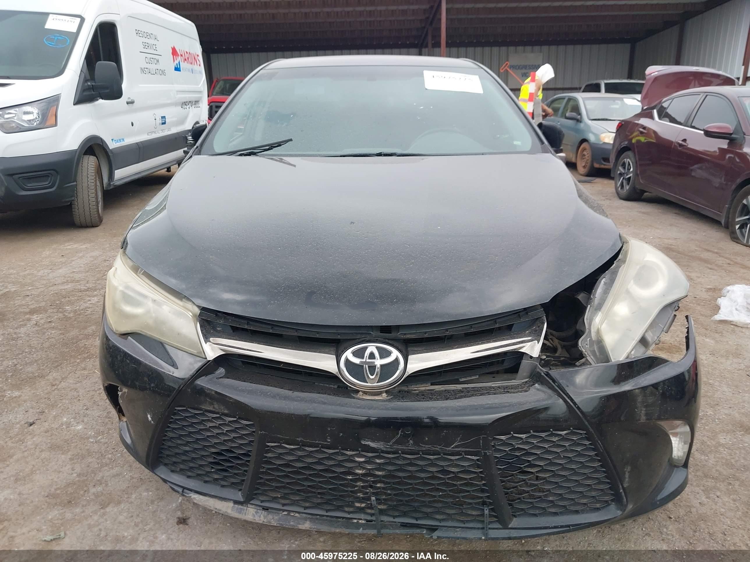 2015 Toyota Camry Se Черный vin: 4T1BF1FK7FU030454