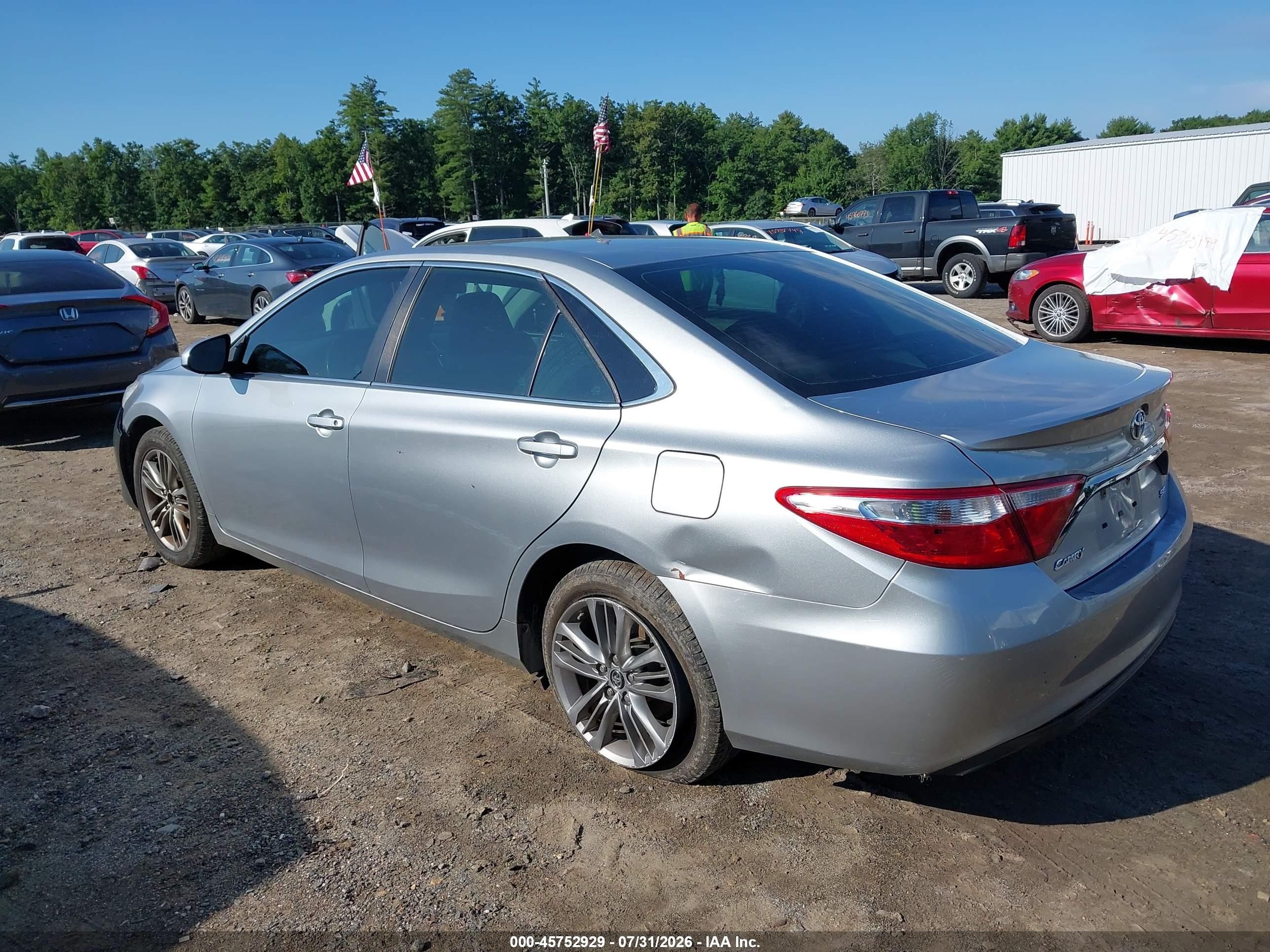 2015 Toyota Camry Se Silver vin: 4T1BF1FK7FU033225