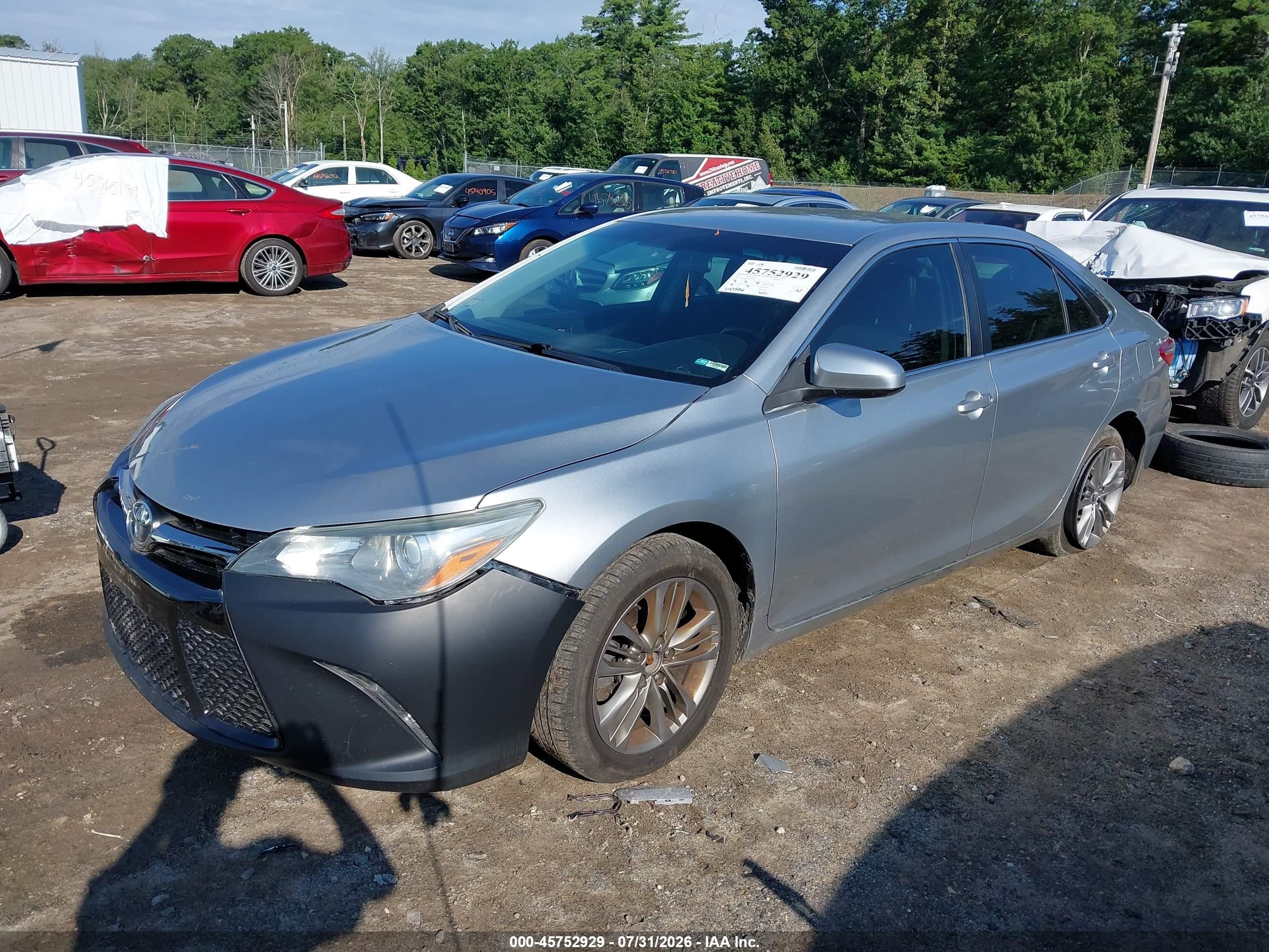 2015 Toyota Camry Se Silver vin: 4T1BF1FK7FU033225