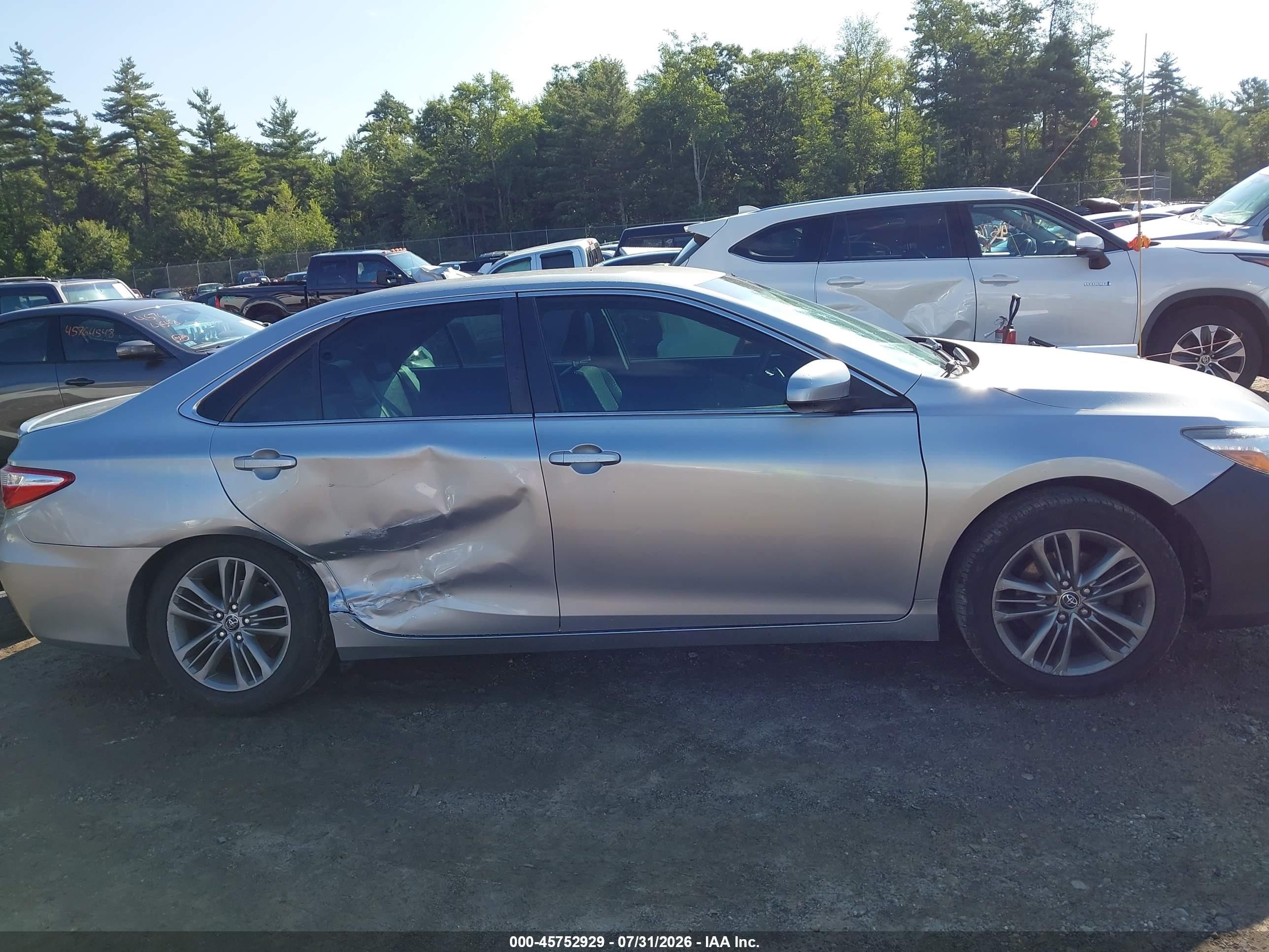 2015 Toyota Camry Se Silver vin: 4T1BF1FK7FU033225