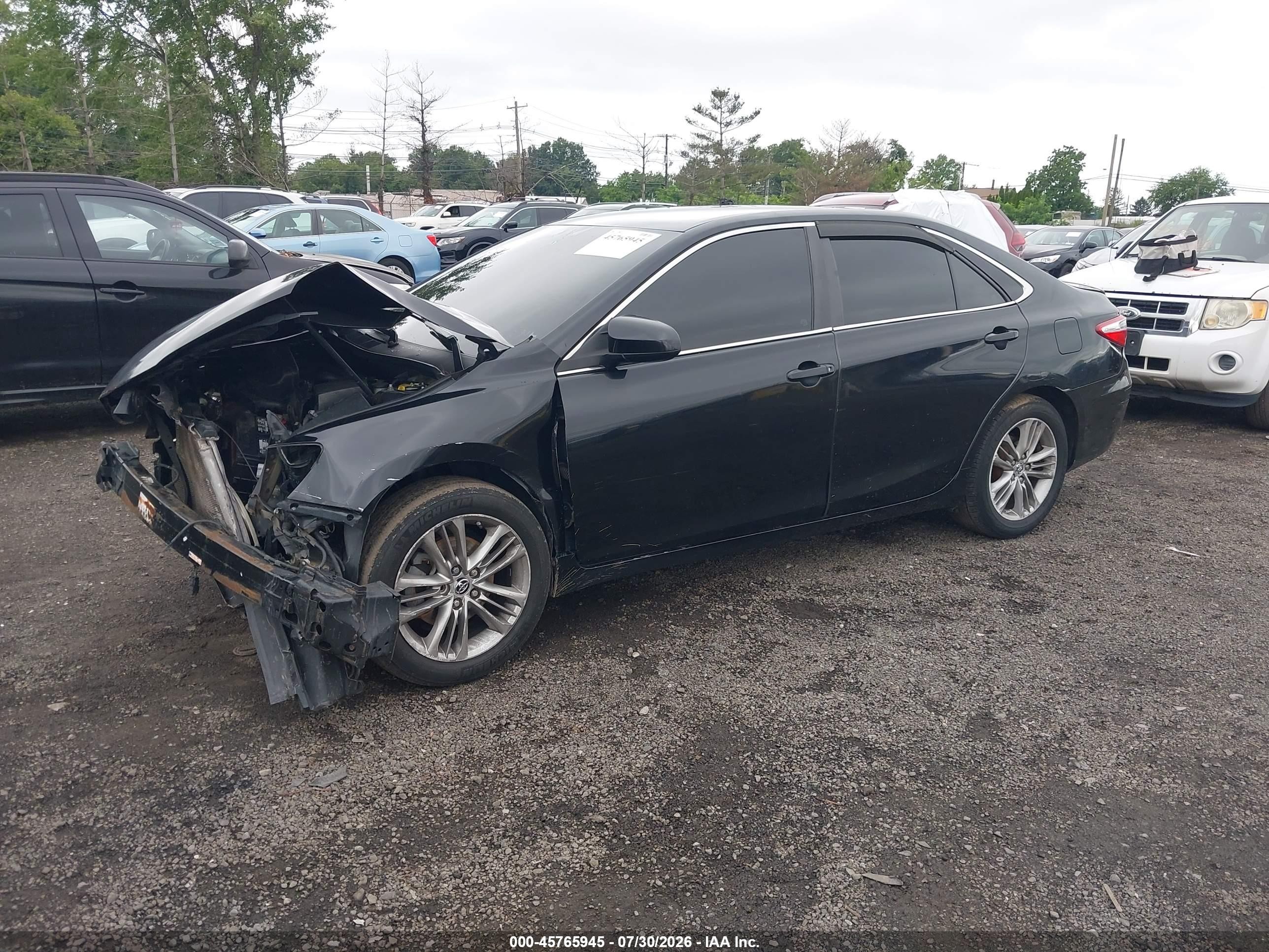 2015 Toyota Camry Se Black vin: 4T1BF1FK7FU051093