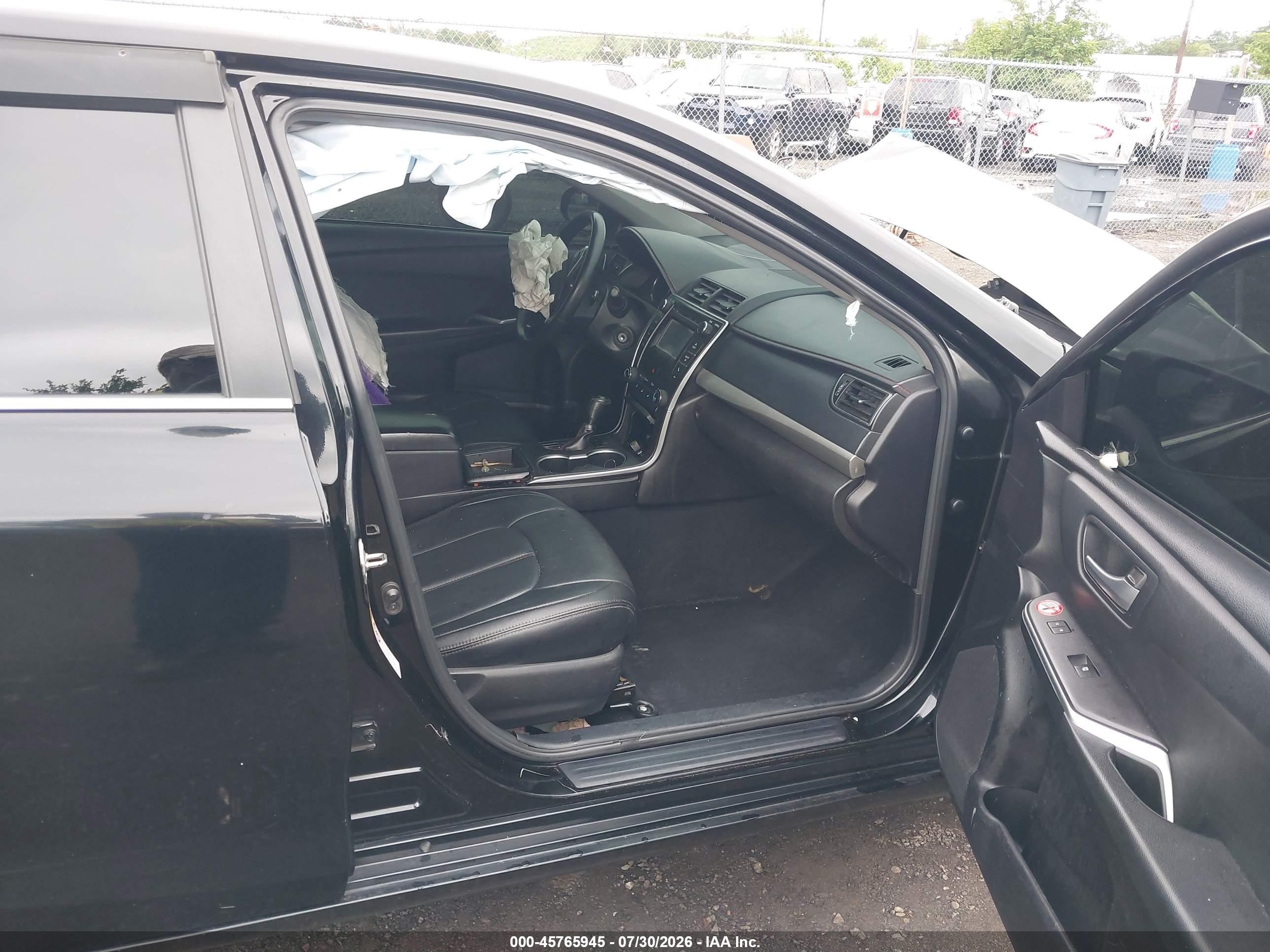 2015 Toyota Camry Se Black vin: 4T1BF1FK7FU051093