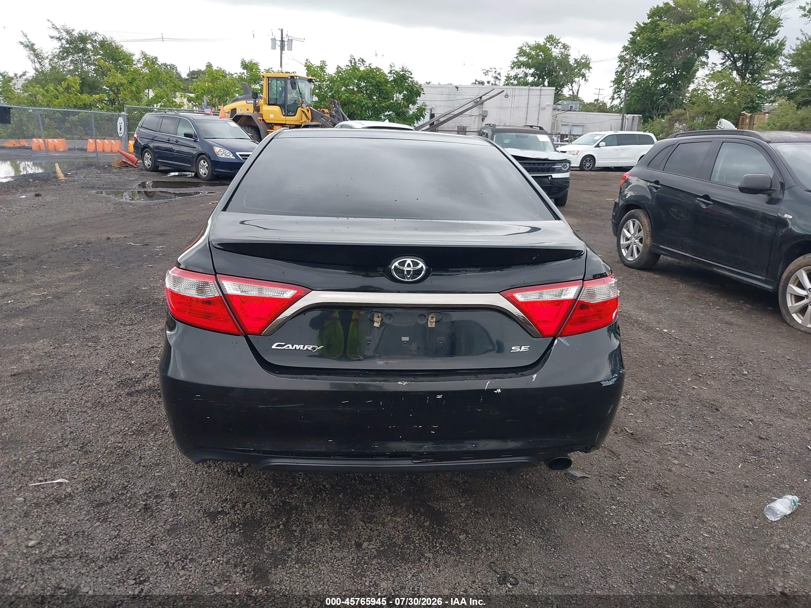 2015 Toyota Camry Se Black vin: 4T1BF1FK7FU051093