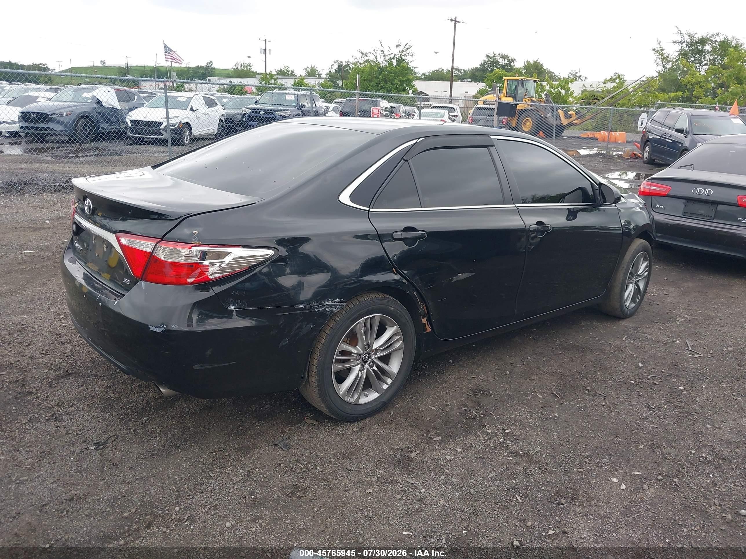 2015 Toyota Camry Se Black vin: 4T1BF1FK7FU051093