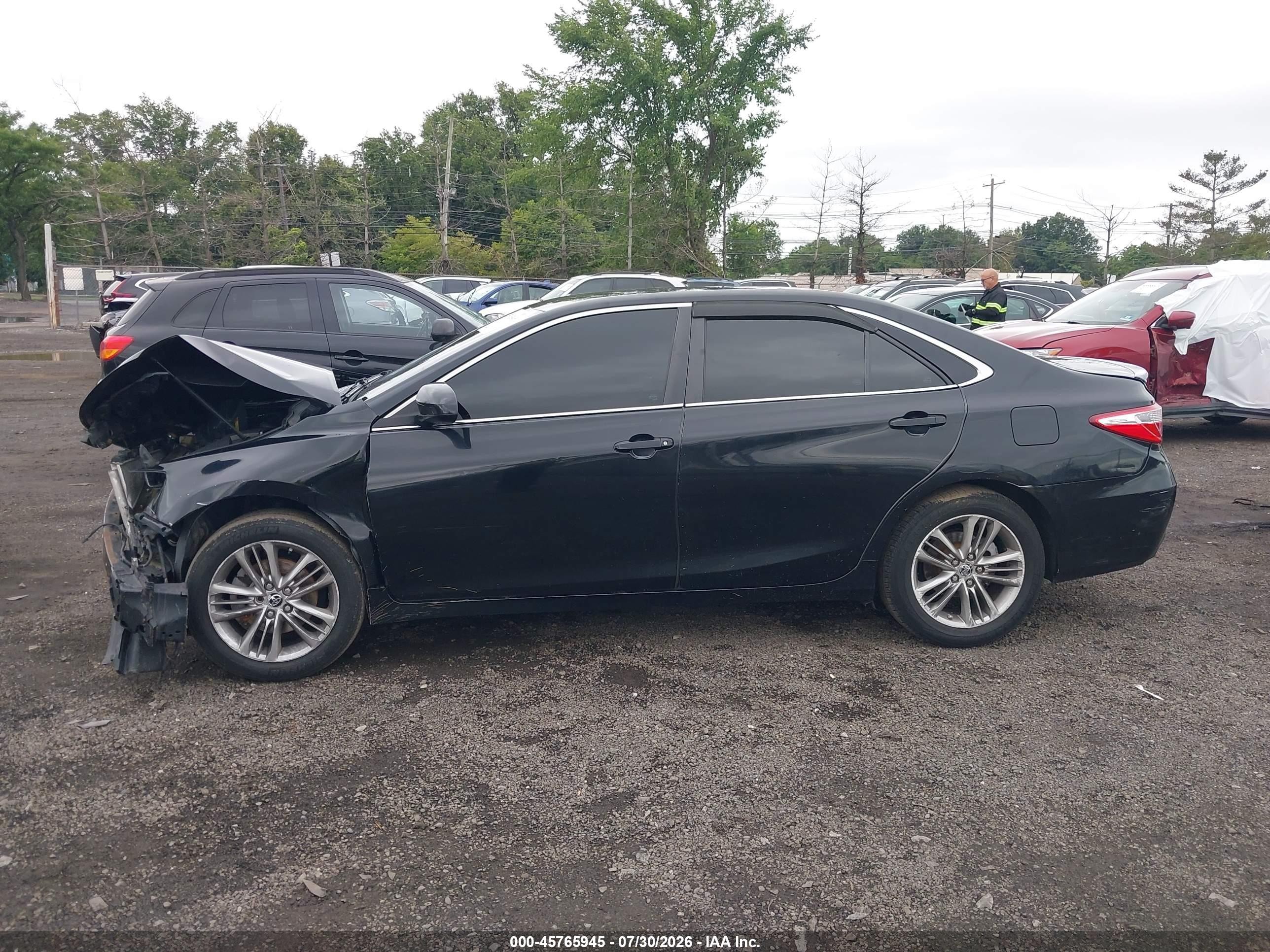 2015 Toyota Camry Se Black vin: 4T1BF1FK7FU051093