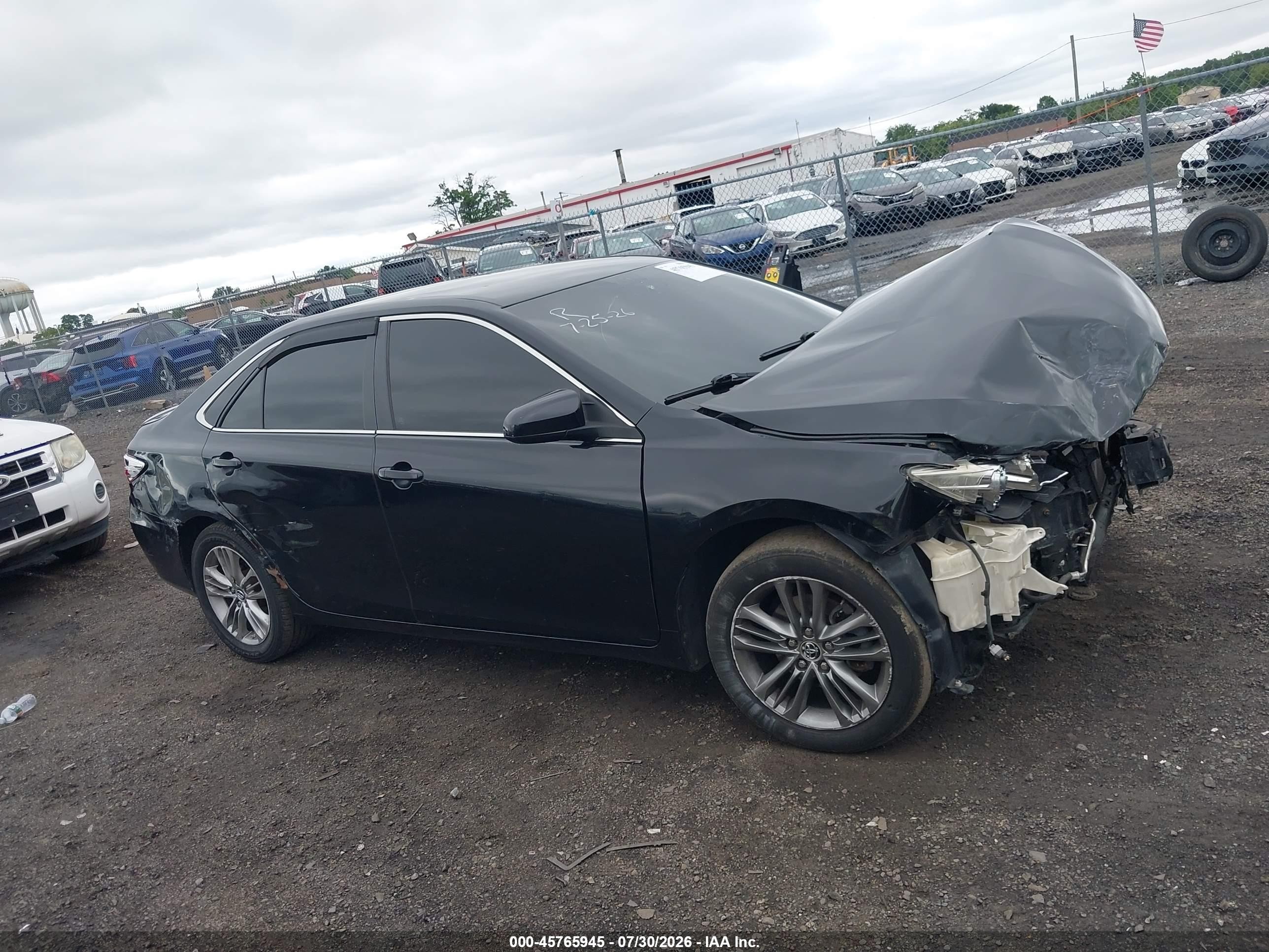2015 Toyota Camry Se Black vin: 4T1BF1FK7FU051093