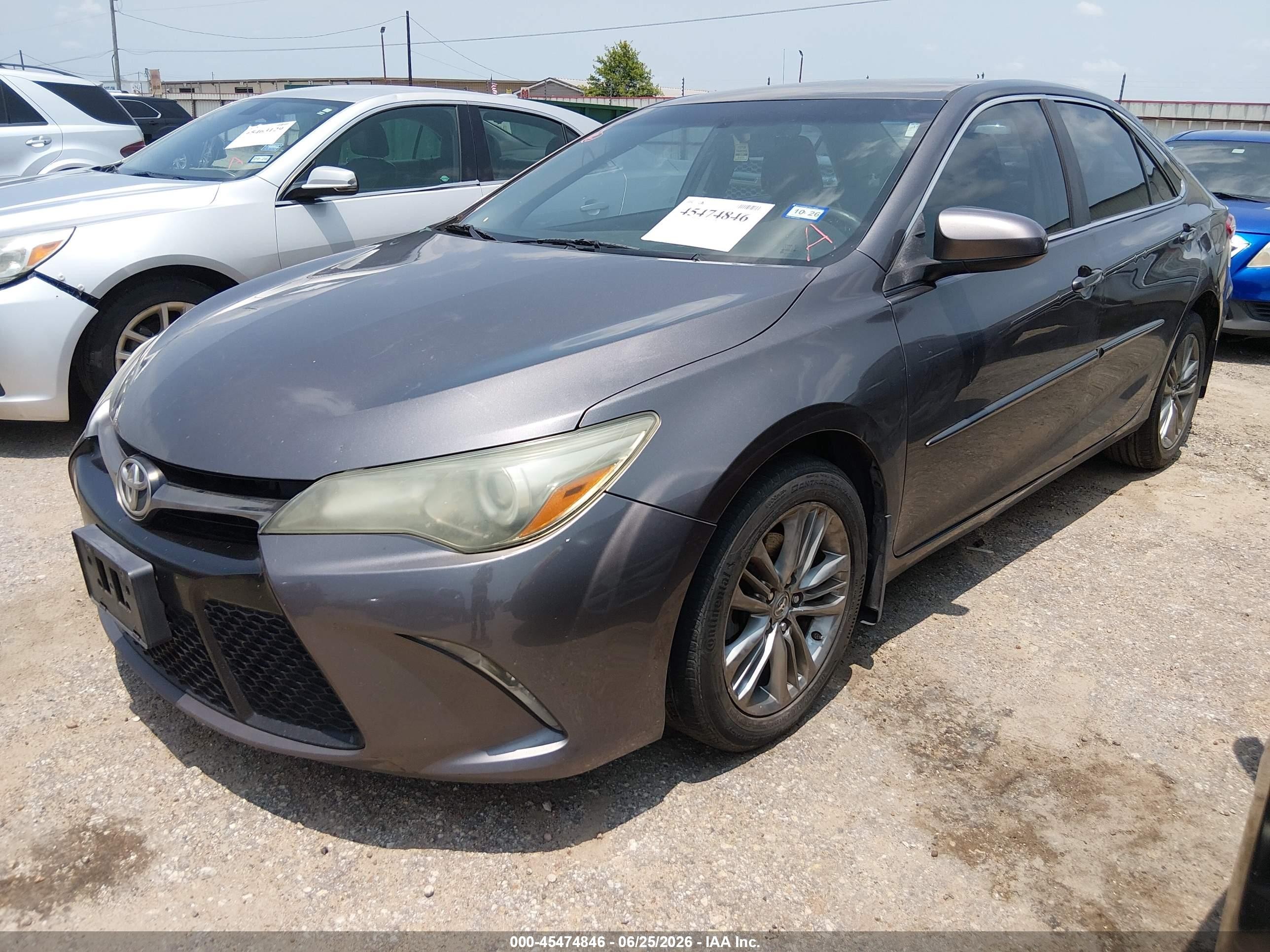 2015 Toyota Camry Se Gray vin: 4T1BF1FK7FU051921