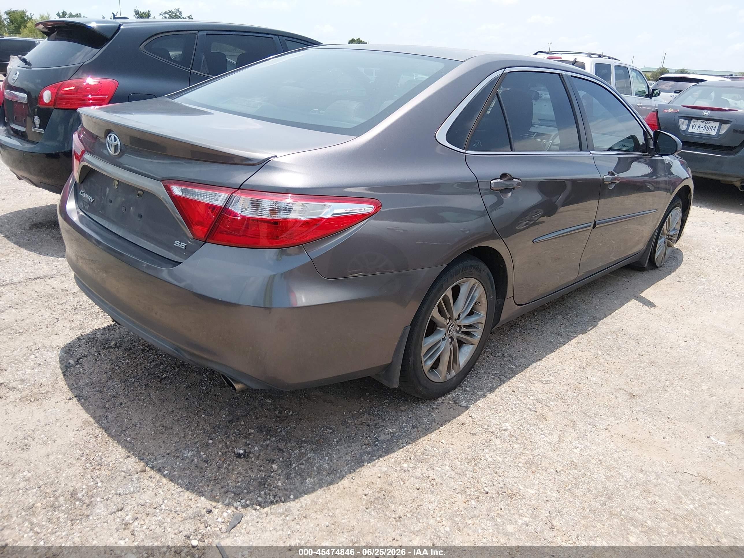 2015 Toyota Camry Se Gray vin: 4T1BF1FK7FU051921