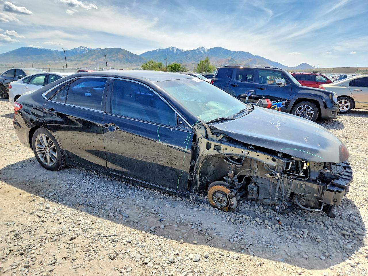 2015 Toyota Camry Se Blue vin: 4T1BF1FK7FU076737
