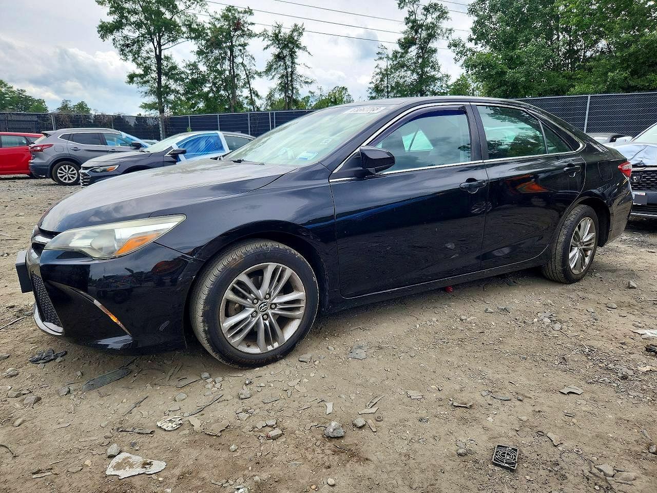 2015 Toyota Camry Se Black vin: 4T1BF1FK7FU107677