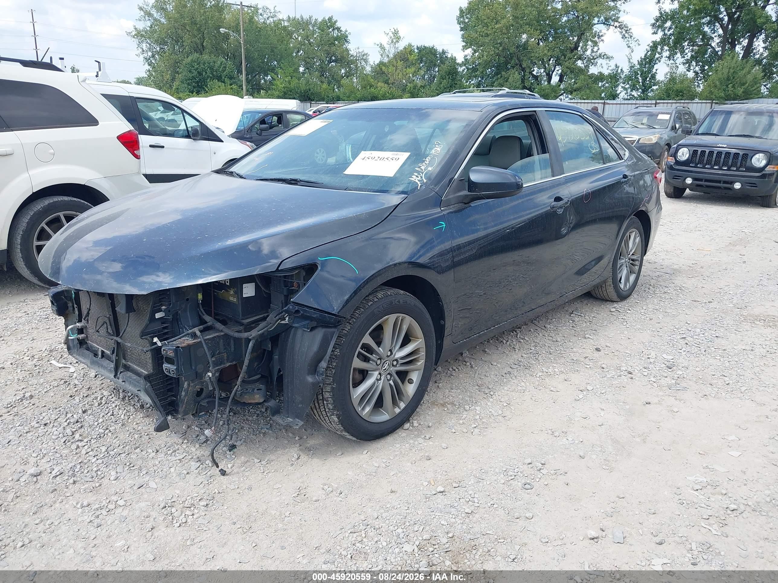 2015 Toyota Camry Se Dark Blue vin: 4T1BF1FK7FU110109