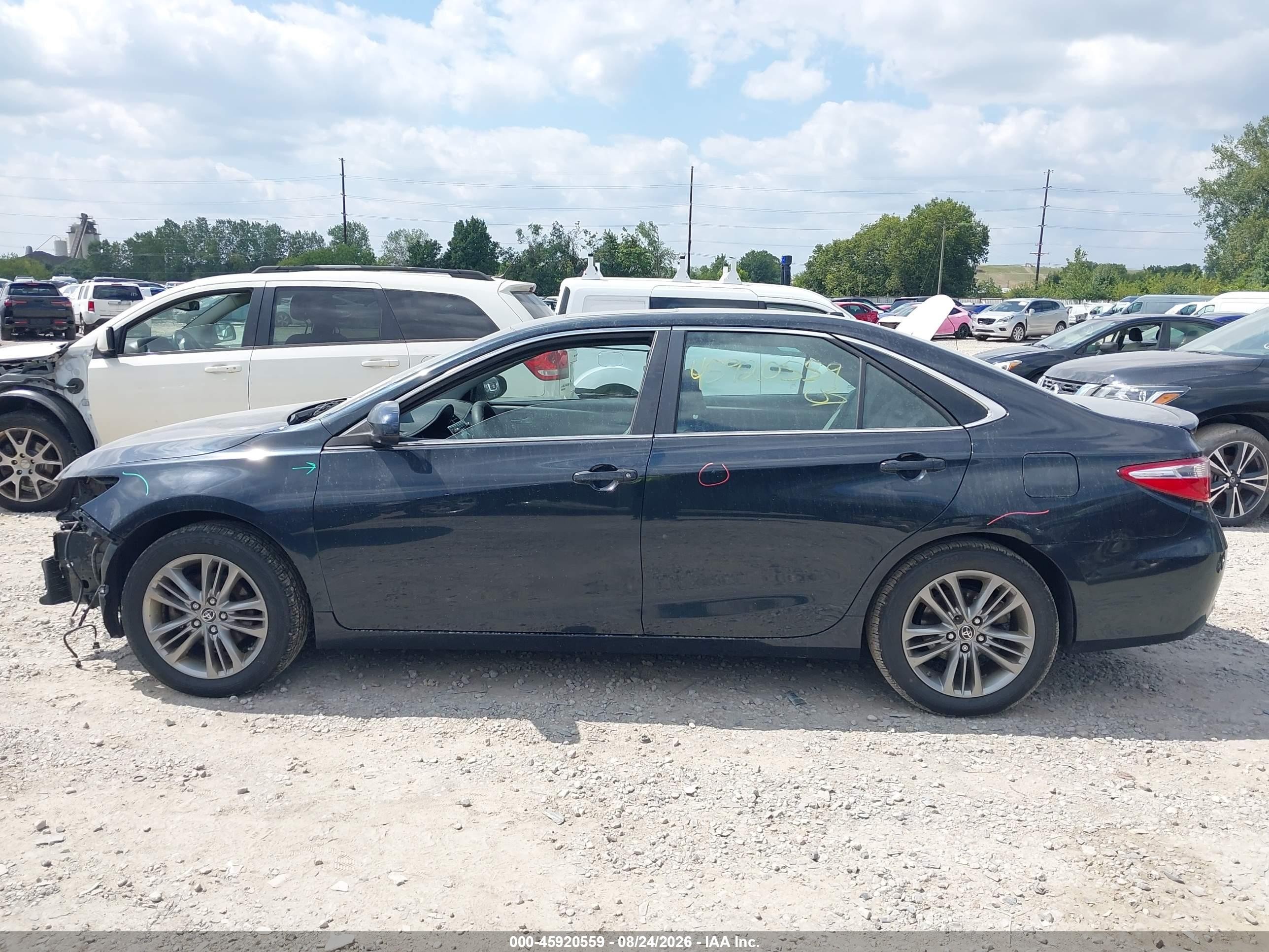 2015 Toyota Camry Se Dark Blue vin: 4T1BF1FK7FU110109
