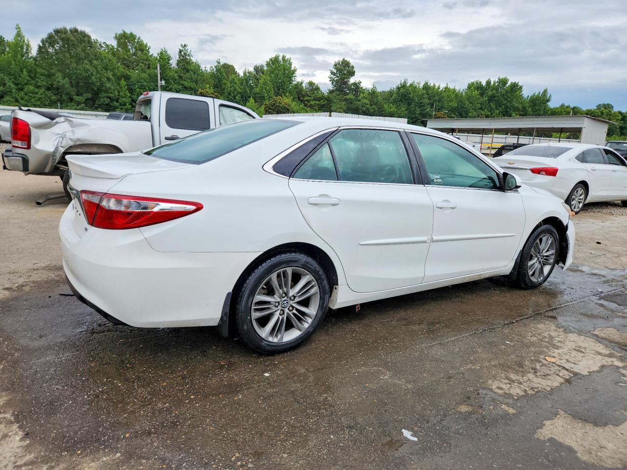 2015 Toyota Camry Se White vin: 4T1BF1FK7FU110689