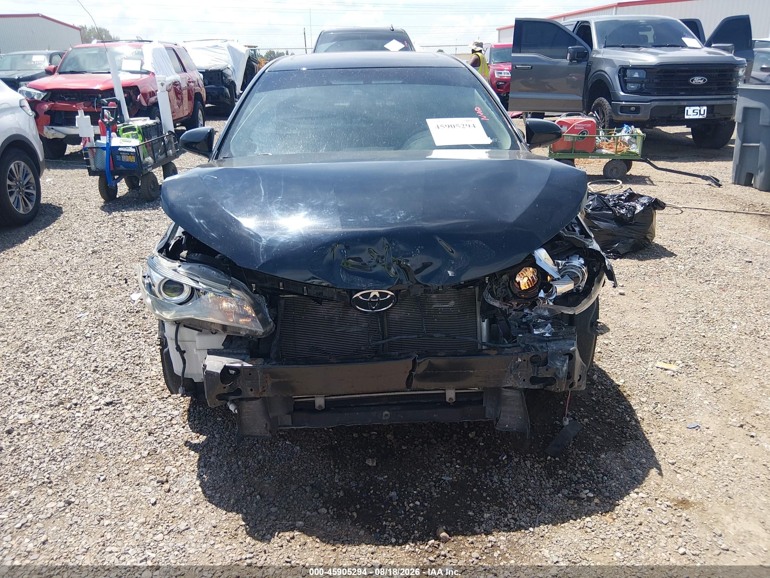 2015 Toyota Camry Se Черный vin: 4T1BF1FK7FU483828