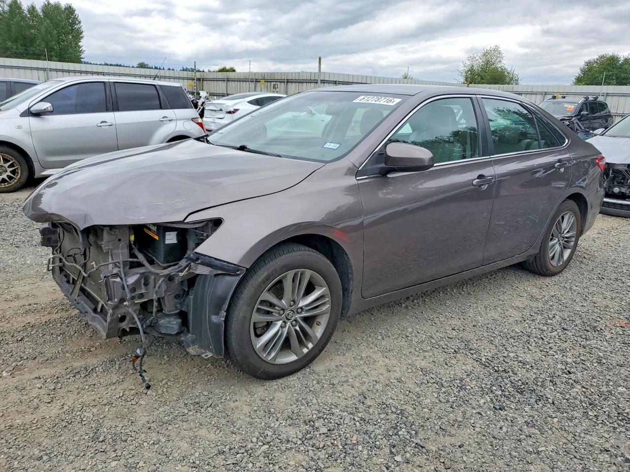 2015 Toyota Camry Se Gray vin: 4T1BF1FK7FU487782