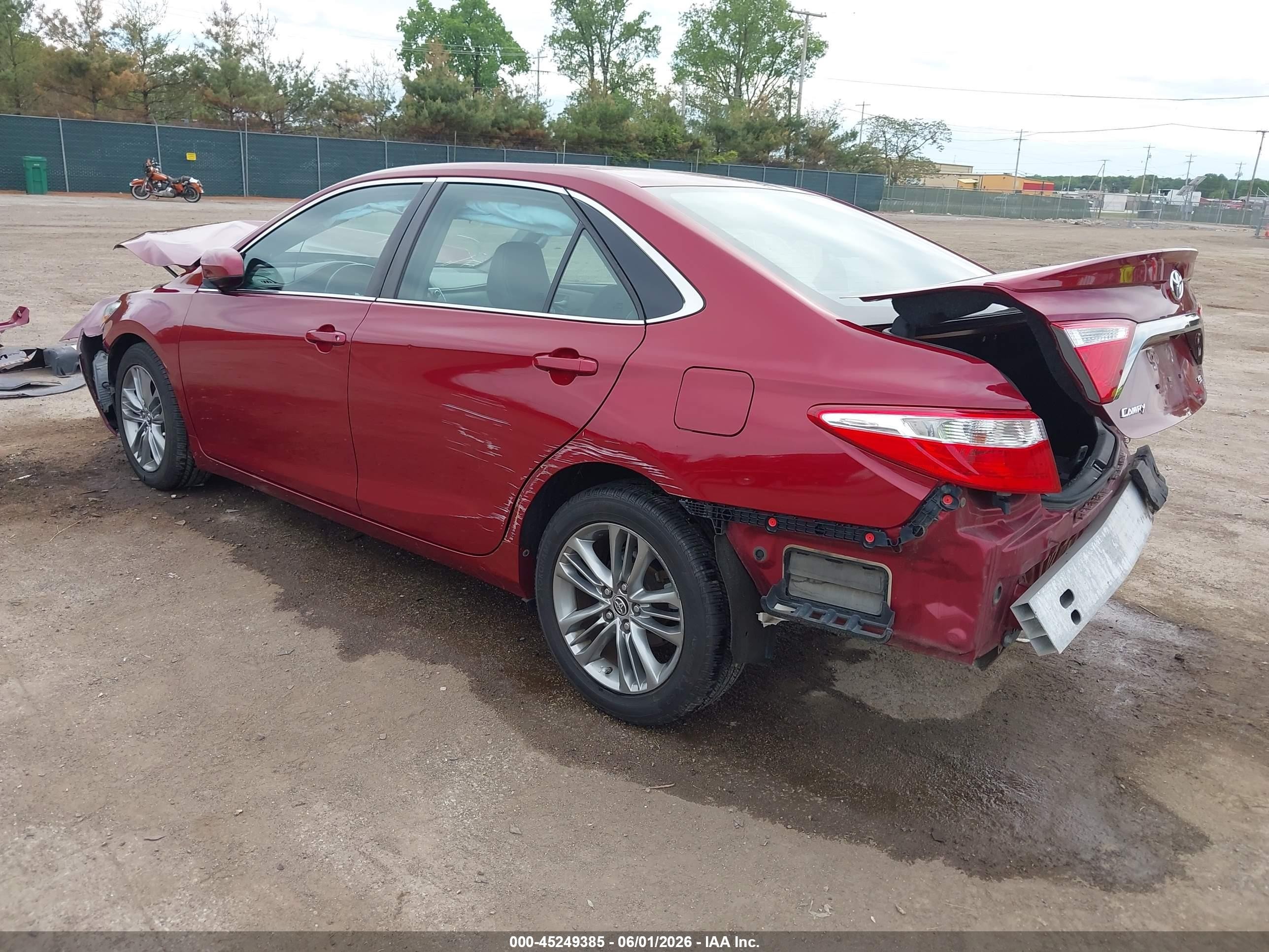 2015 Toyota Camry Se Red vin: 4T1BF1FK7FU875563