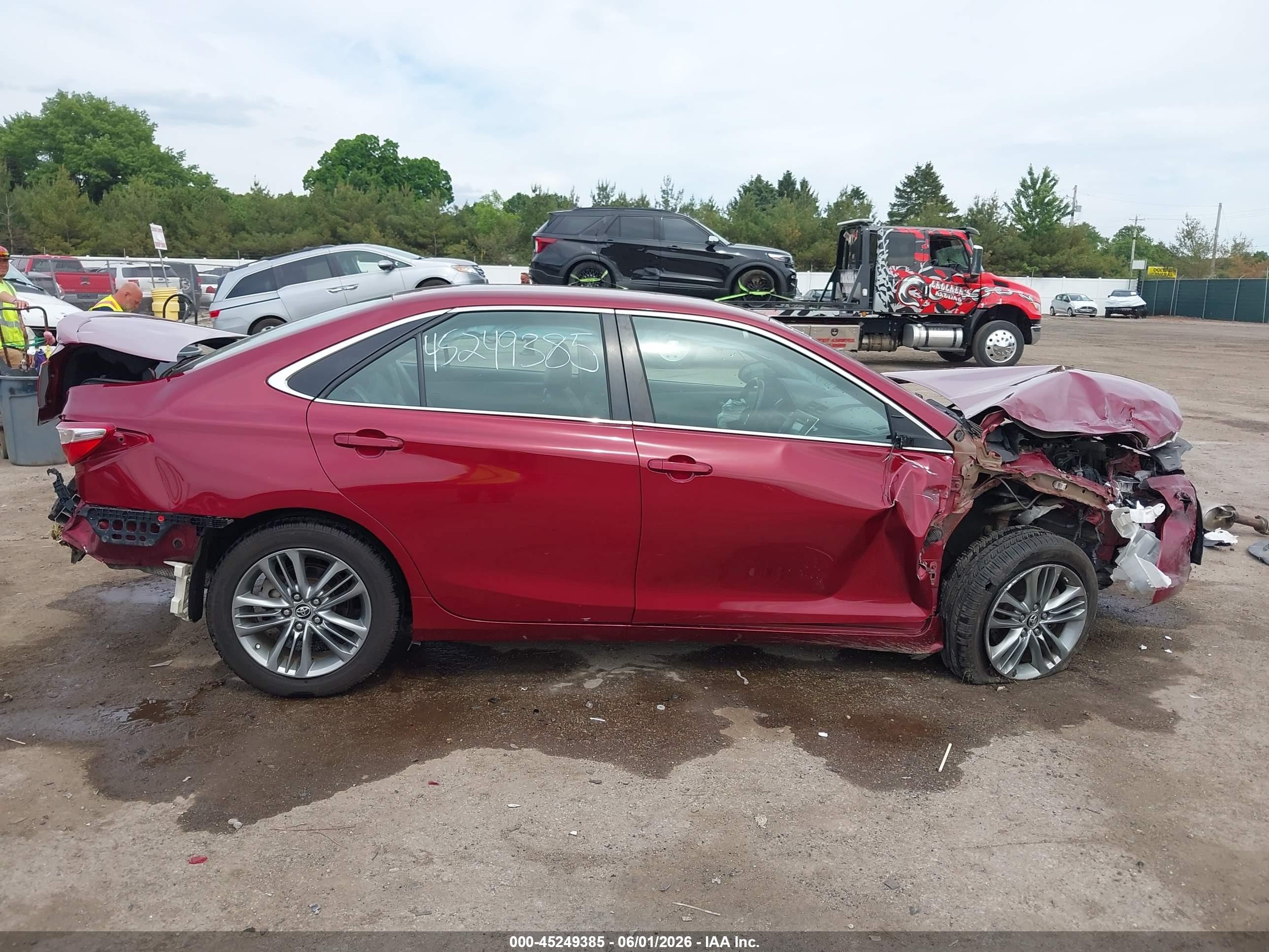 2015 Toyota Camry Se Red vin: 4T1BF1FK7FU875563