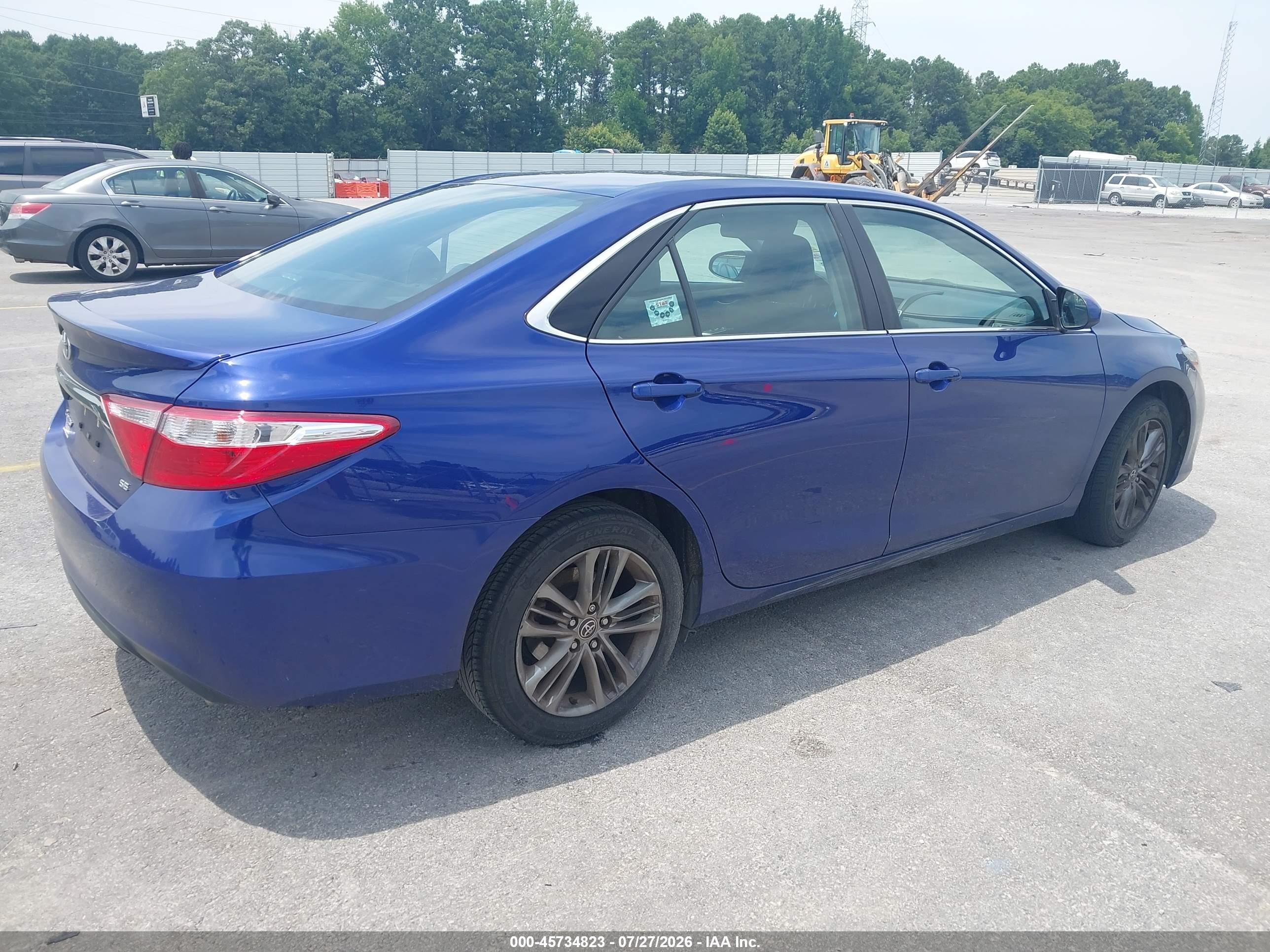 2015 Toyota Camry Se Blue vin: 4T1BF1FK7FU876597