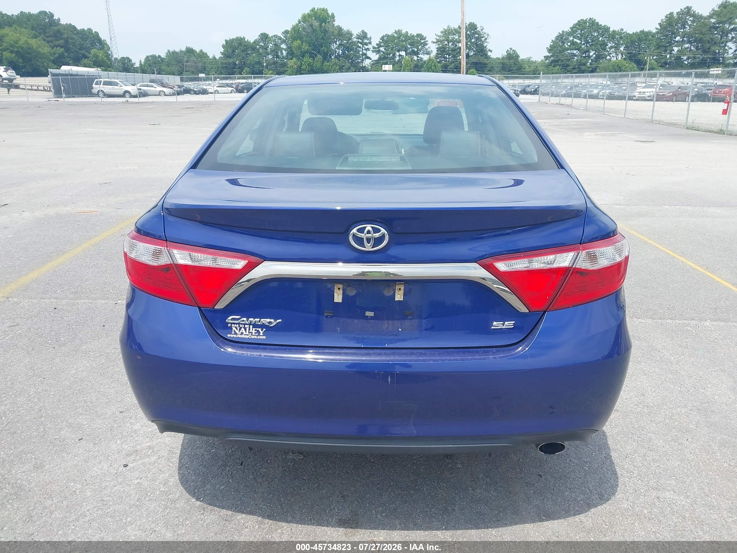 2015 Toyota Camry Se Blue vin: 4T1BF1FK7FU876597