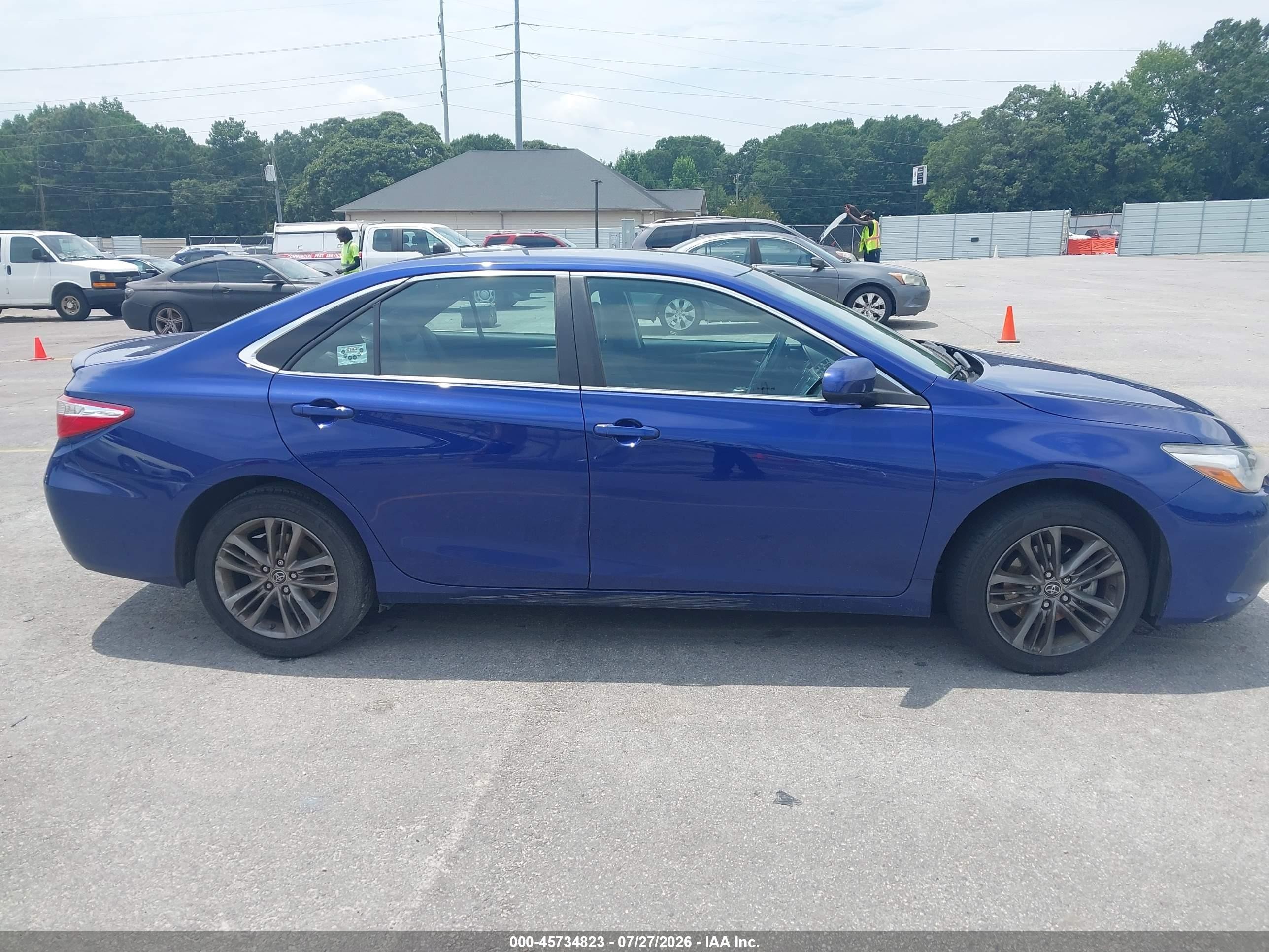 2015 Toyota Camry Se Blue vin: 4T1BF1FK7FU876597