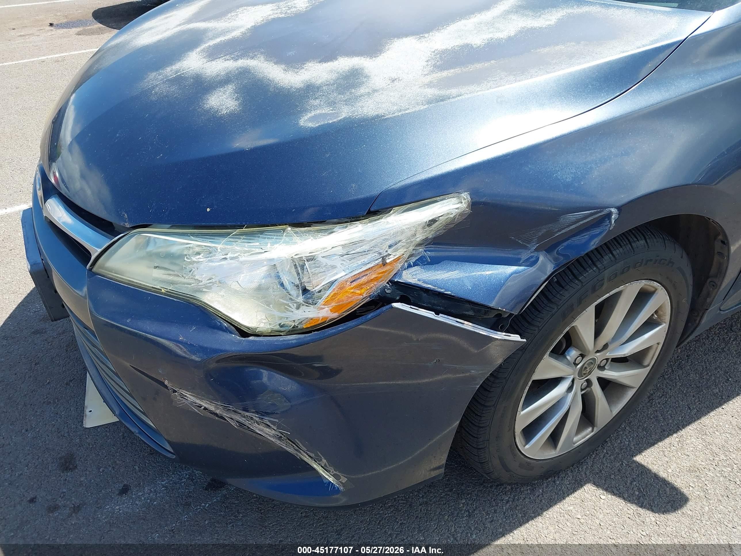 2015 Toyota Camry Le/se/xle/xse Blue vin: 4T1BF1FK7FU897997