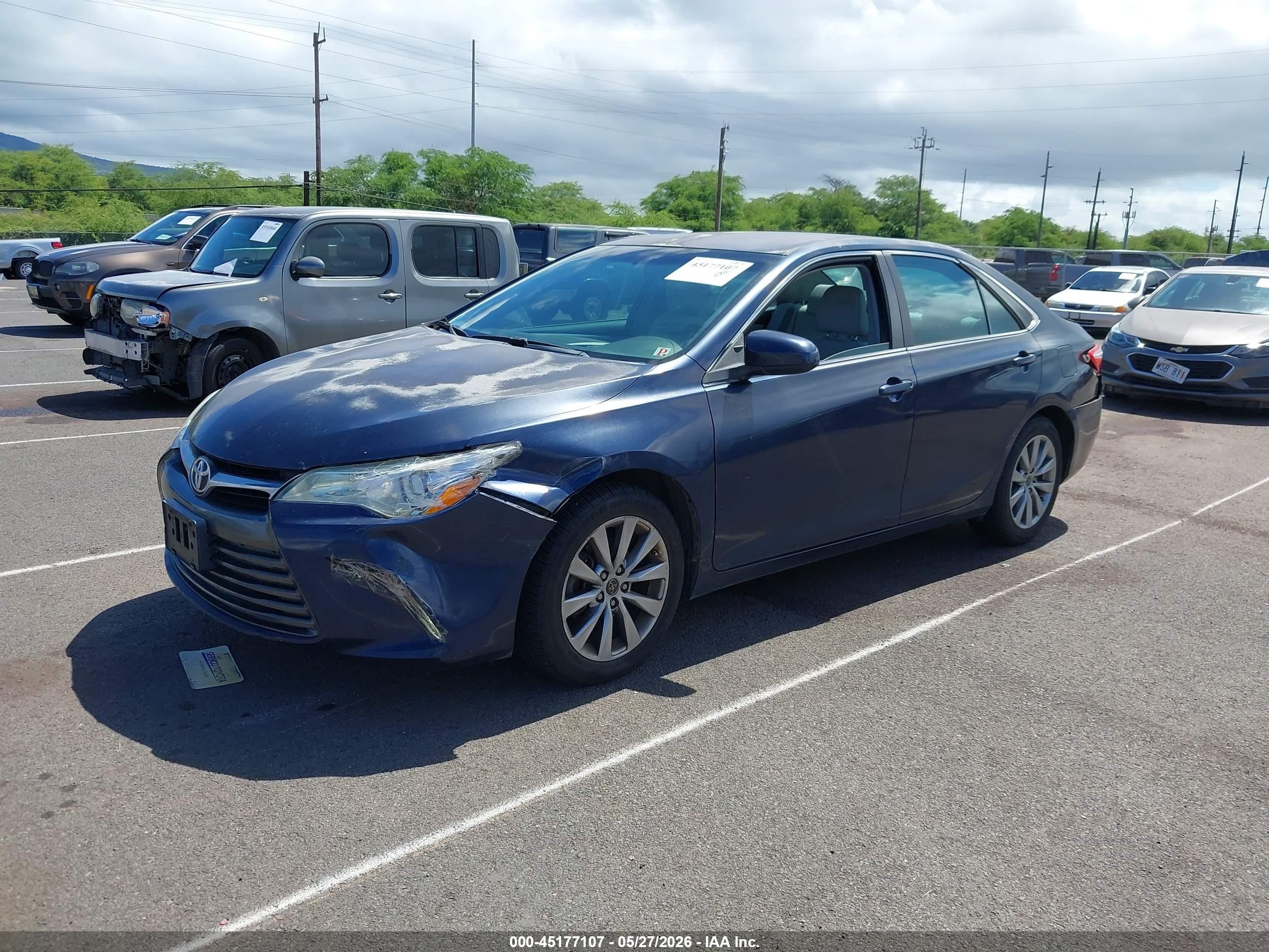 2015 Toyota Camry Le/se/xle/xse Blue vin: 4T1BF1FK7FU897997