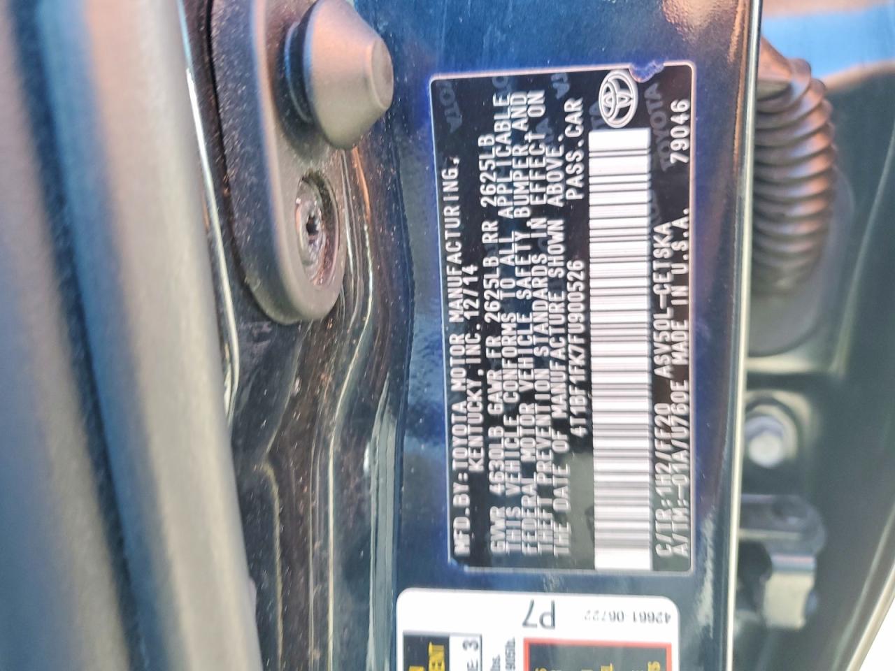 2015 Toyota Camry Se Черный vin: 4T1BF1FK7FU900526