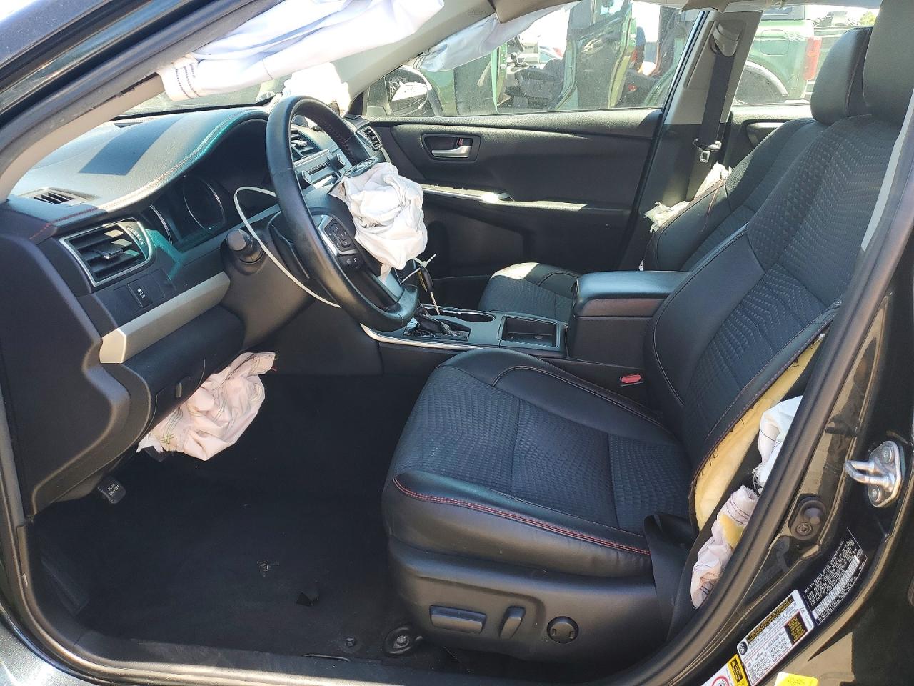 2015 Toyota Camry Se Черный vin: 4T1BF1FK7FU900526