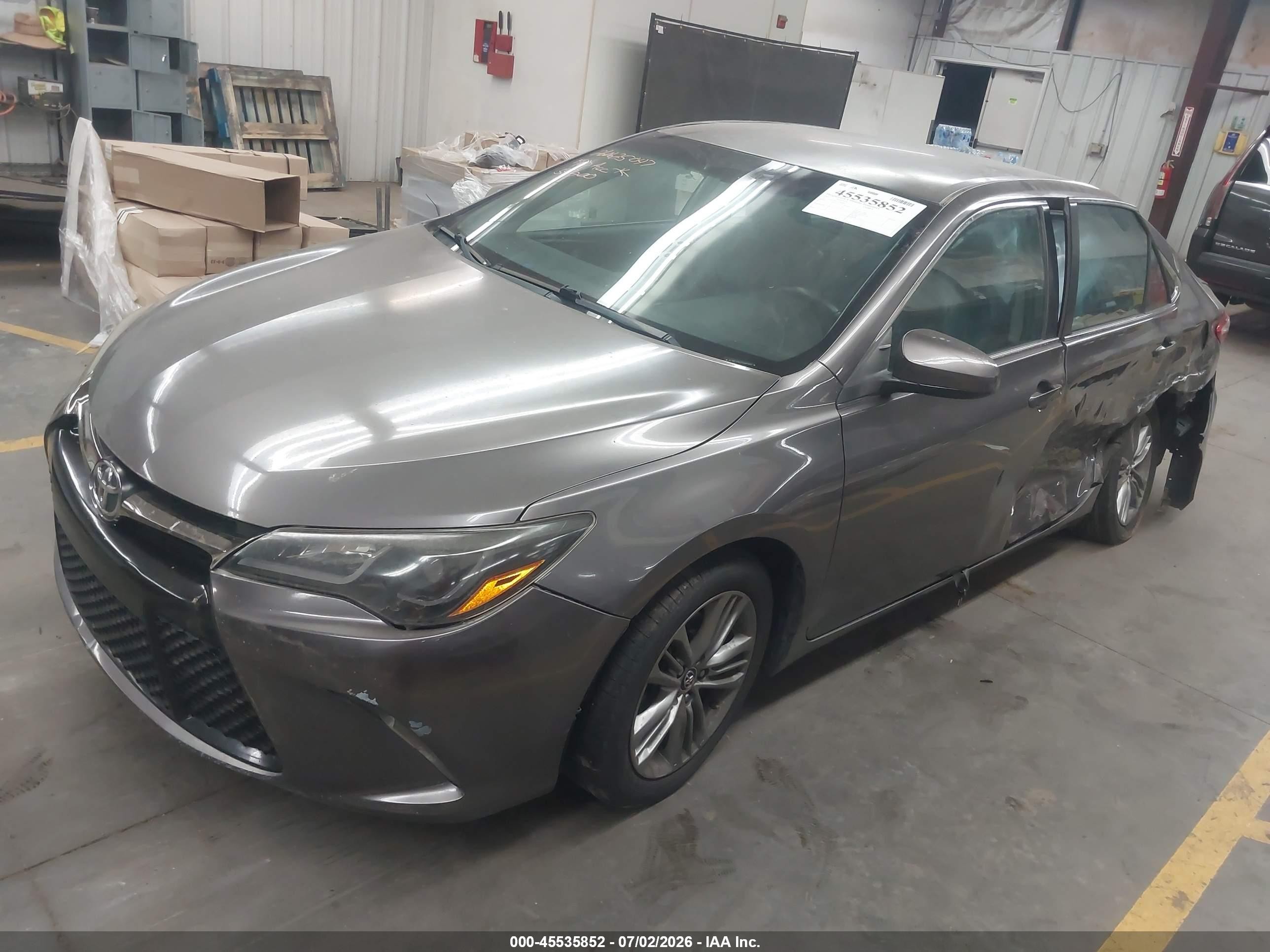 2015 Toyota Camry Se Gray vin: 4T1BF1FK7FU904897