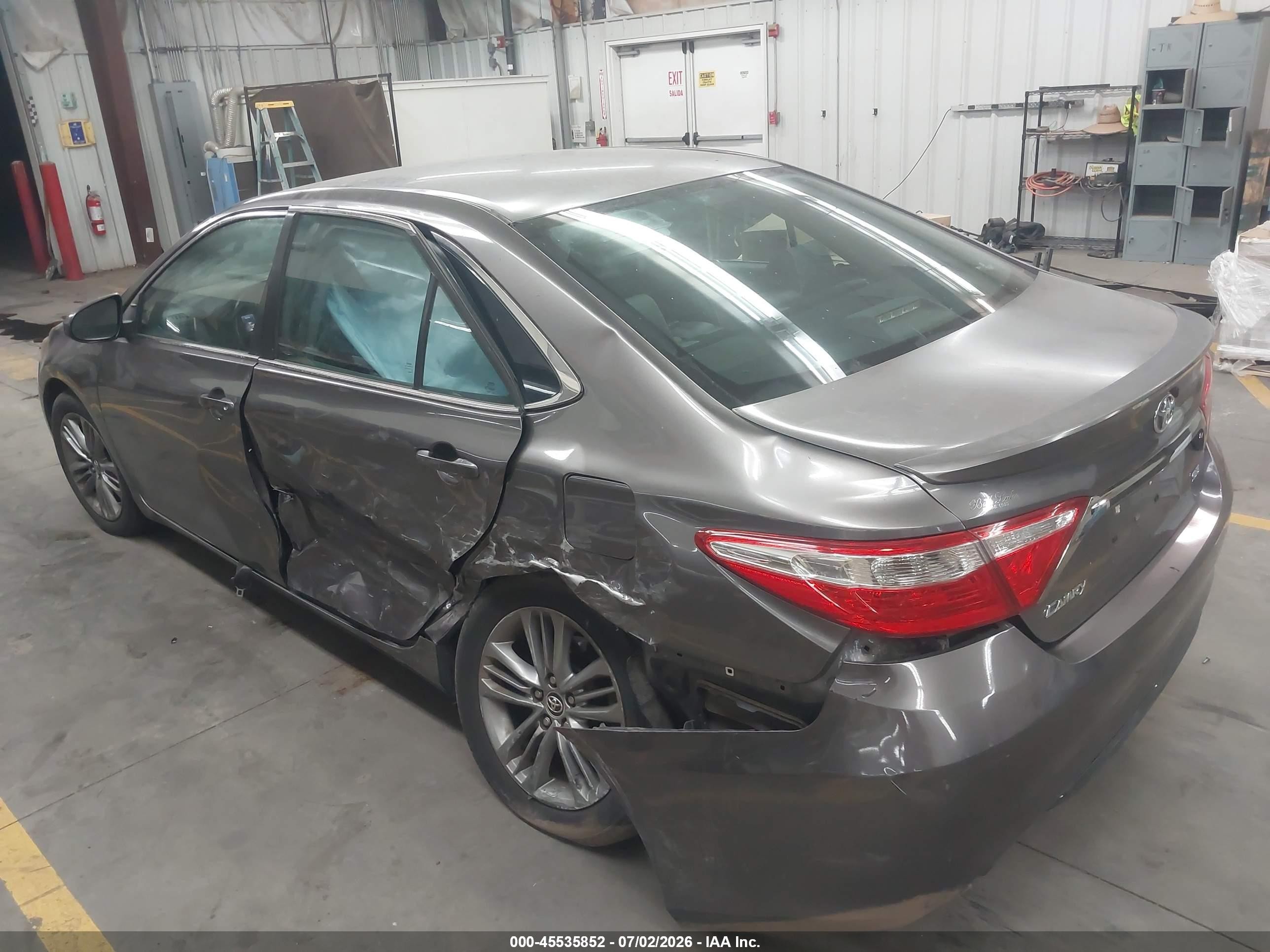 2015 Toyota Camry Se Gray vin: 4T1BF1FK7FU904897