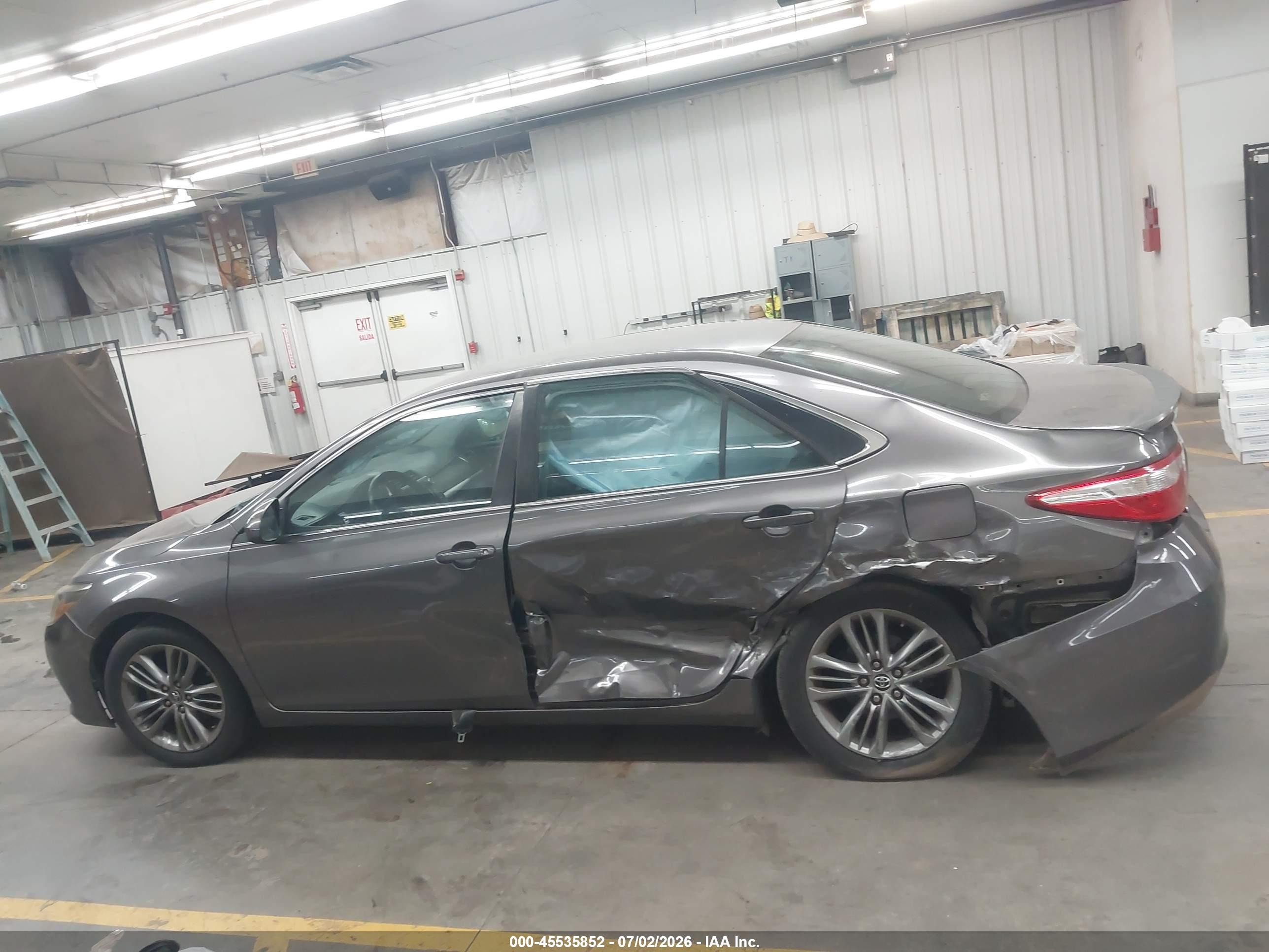 2015 Toyota Camry Se Gray vin: 4T1BF1FK7FU904897