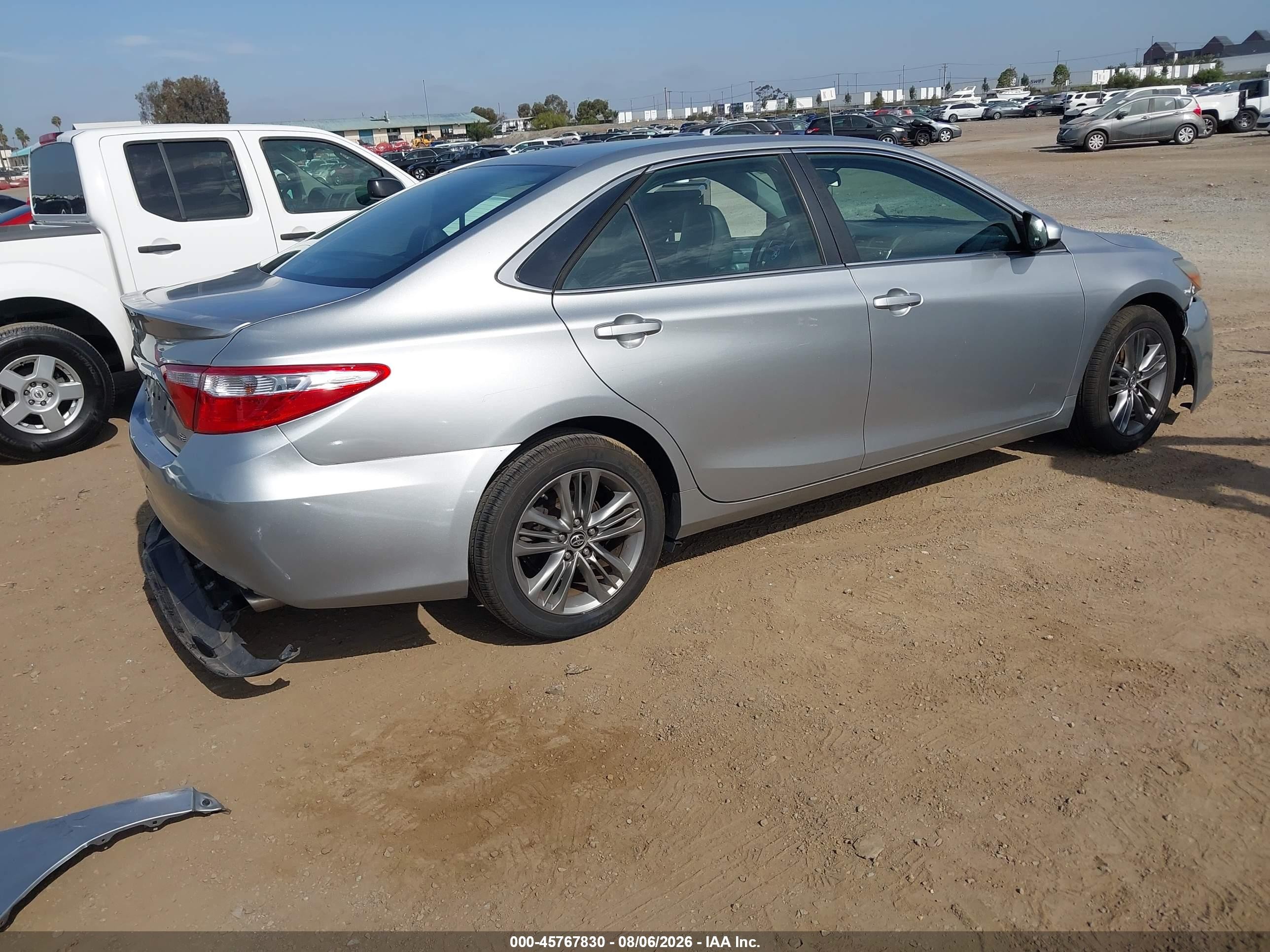 2015 Toyota Camry Se Gray vin: 4T1BF1FK7FU908402