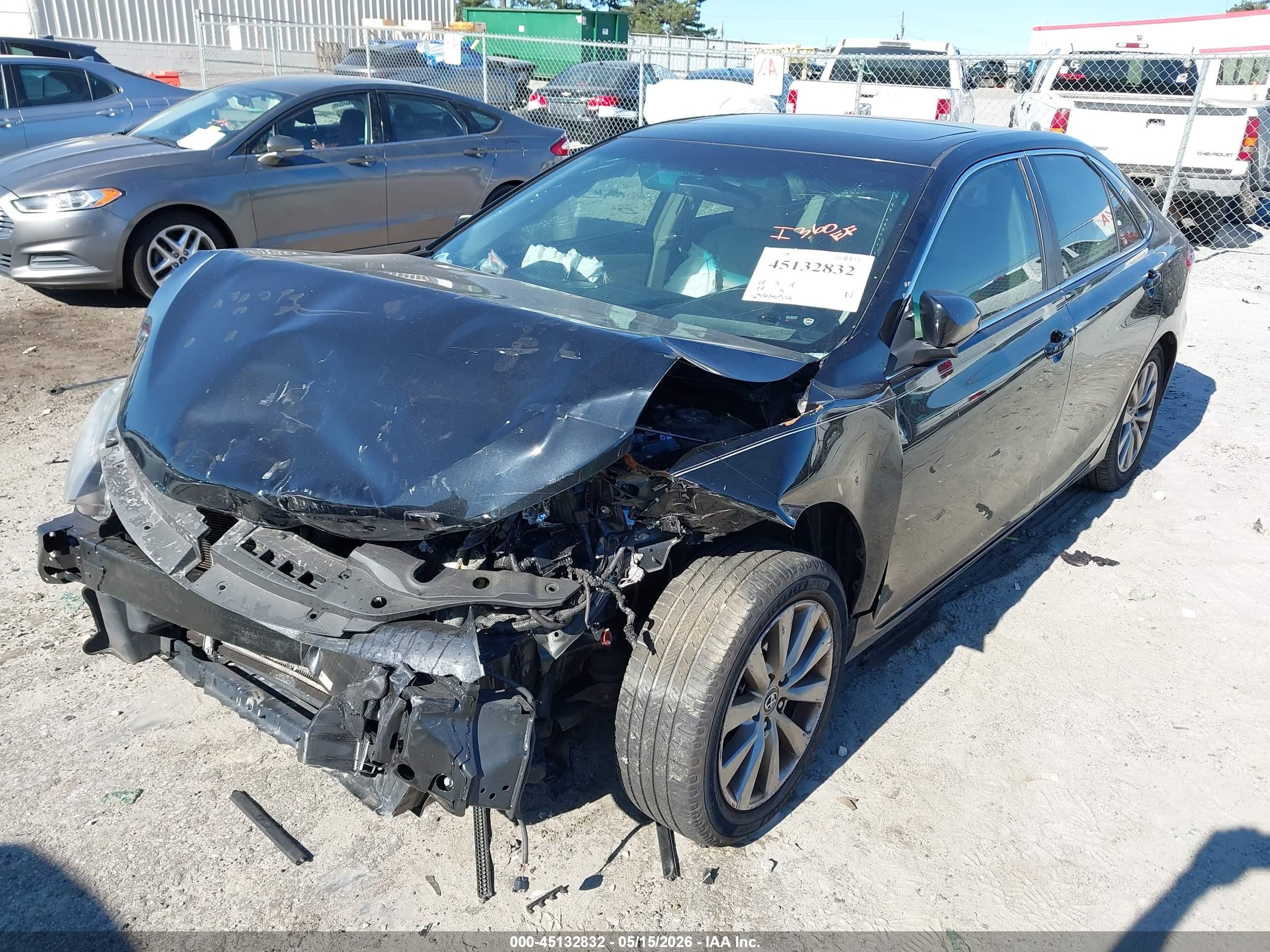 2015 Toyota Camry Xle Black vin: 4T1BF1FK7FU912238