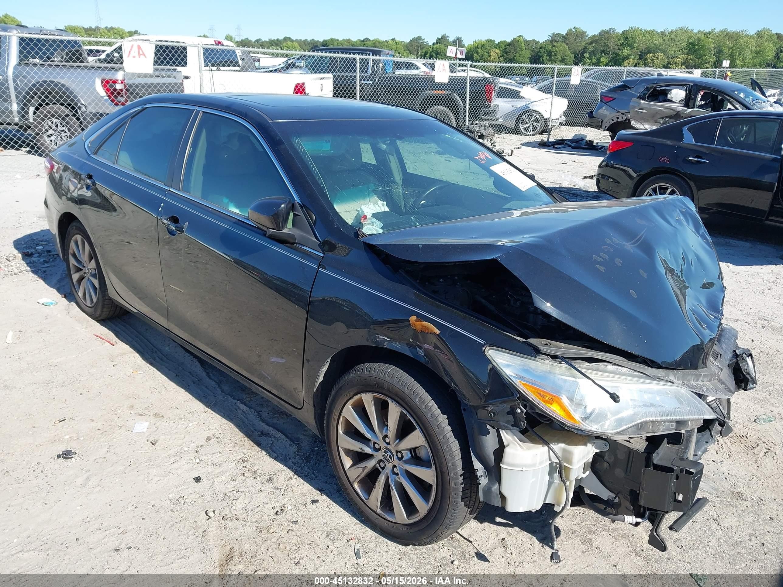 2015 Toyota Camry Xle Black vin: 4T1BF1FK7FU912238