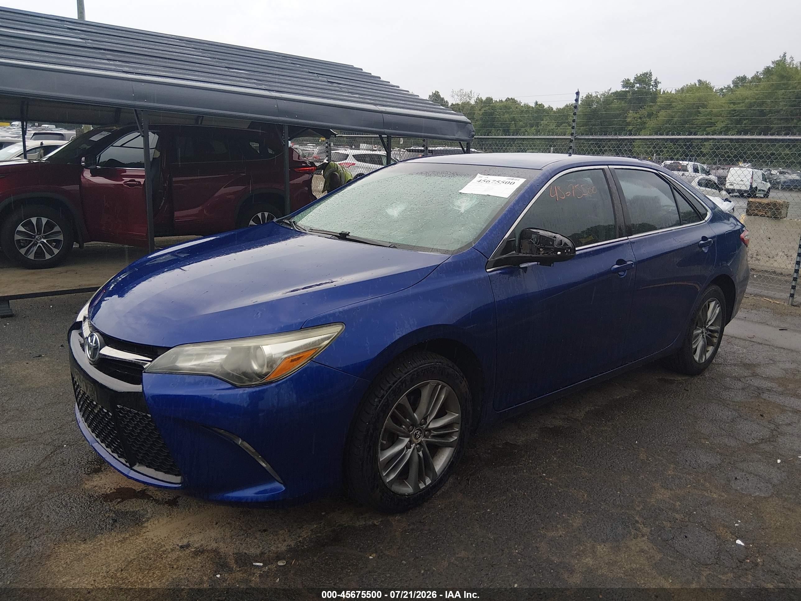 2015 Toyota Camry Se Blue vin: 4T1BF1FK7FU912966